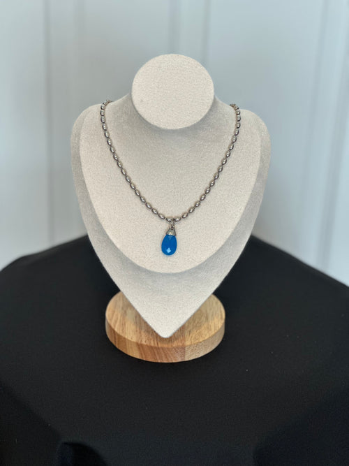 Blue Horizon Drop Necklace
