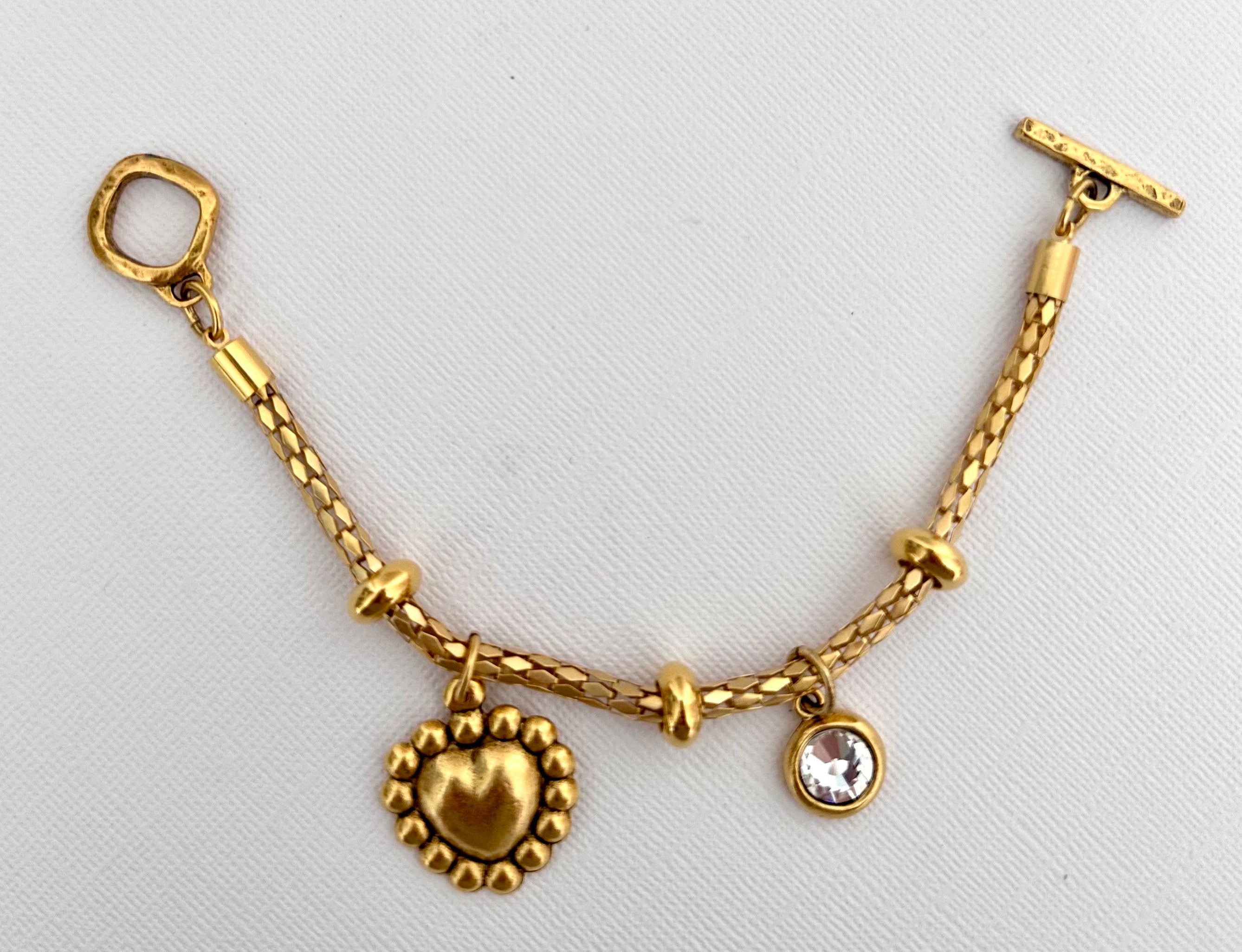 Golden Story Charm Bracelet