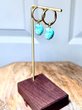 Seafoam Shell Hoop Earrings
