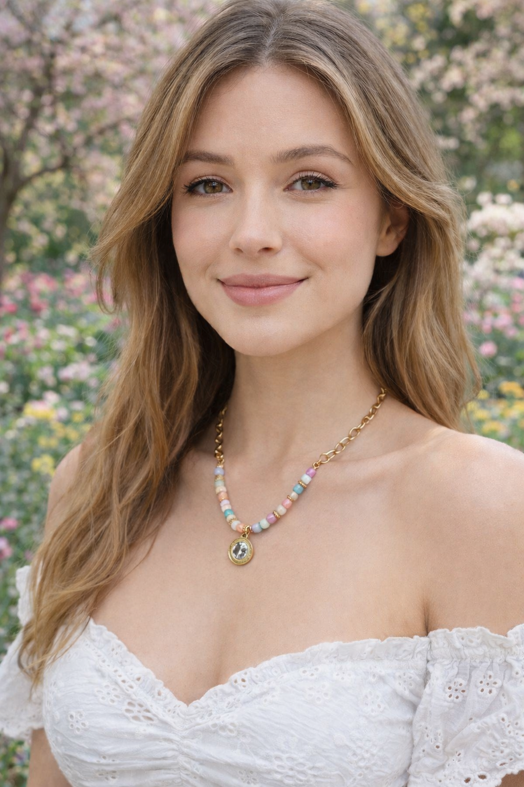 Cotton Candy Carousel Necklace