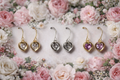 Blushing Belle Heart Drop Earrings
