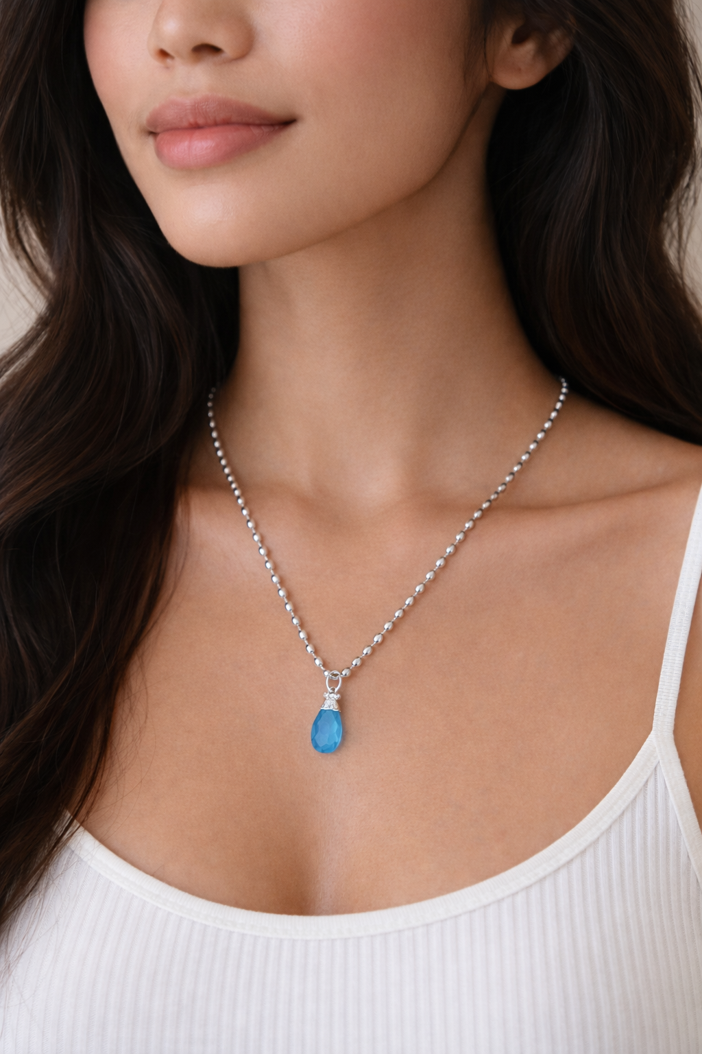 Blue Horizon Drop Necklace