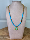 Sunwashed Daisy Medallion Necklace
