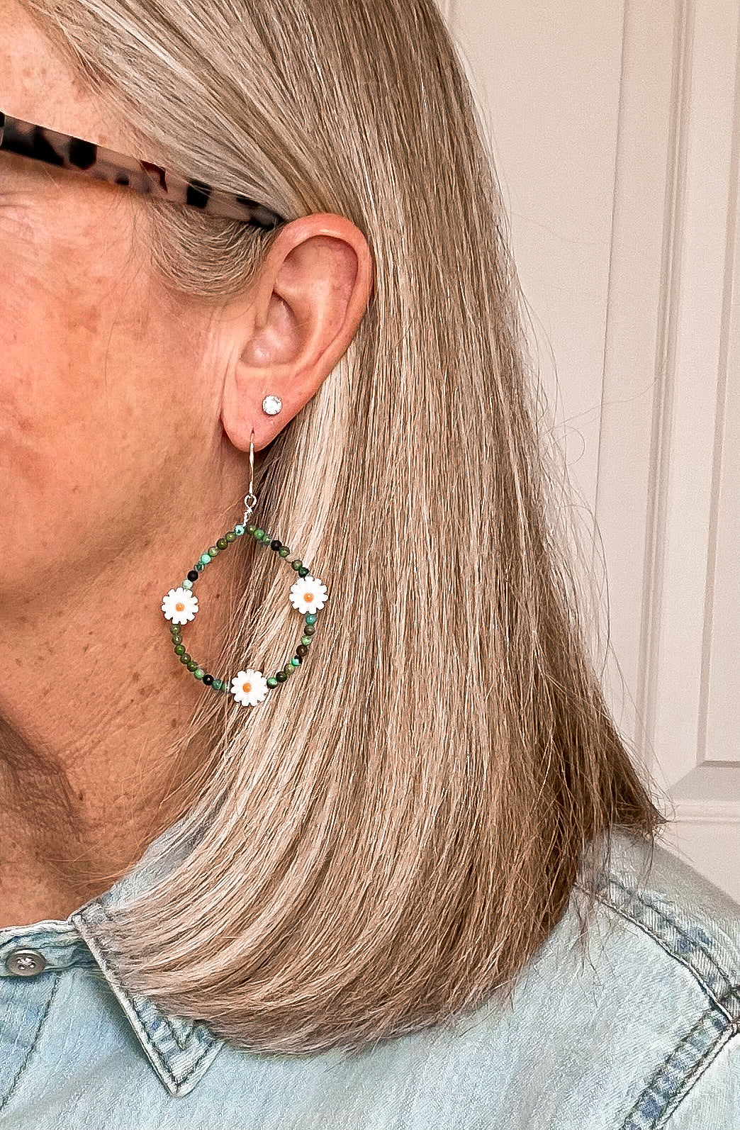 Meadow Daisy Hoop Earrings