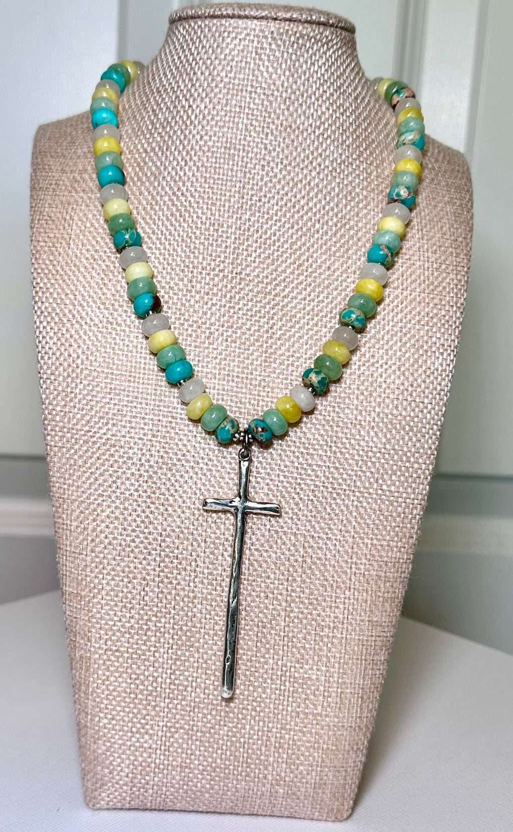 Santorini Faith Cross Necklace