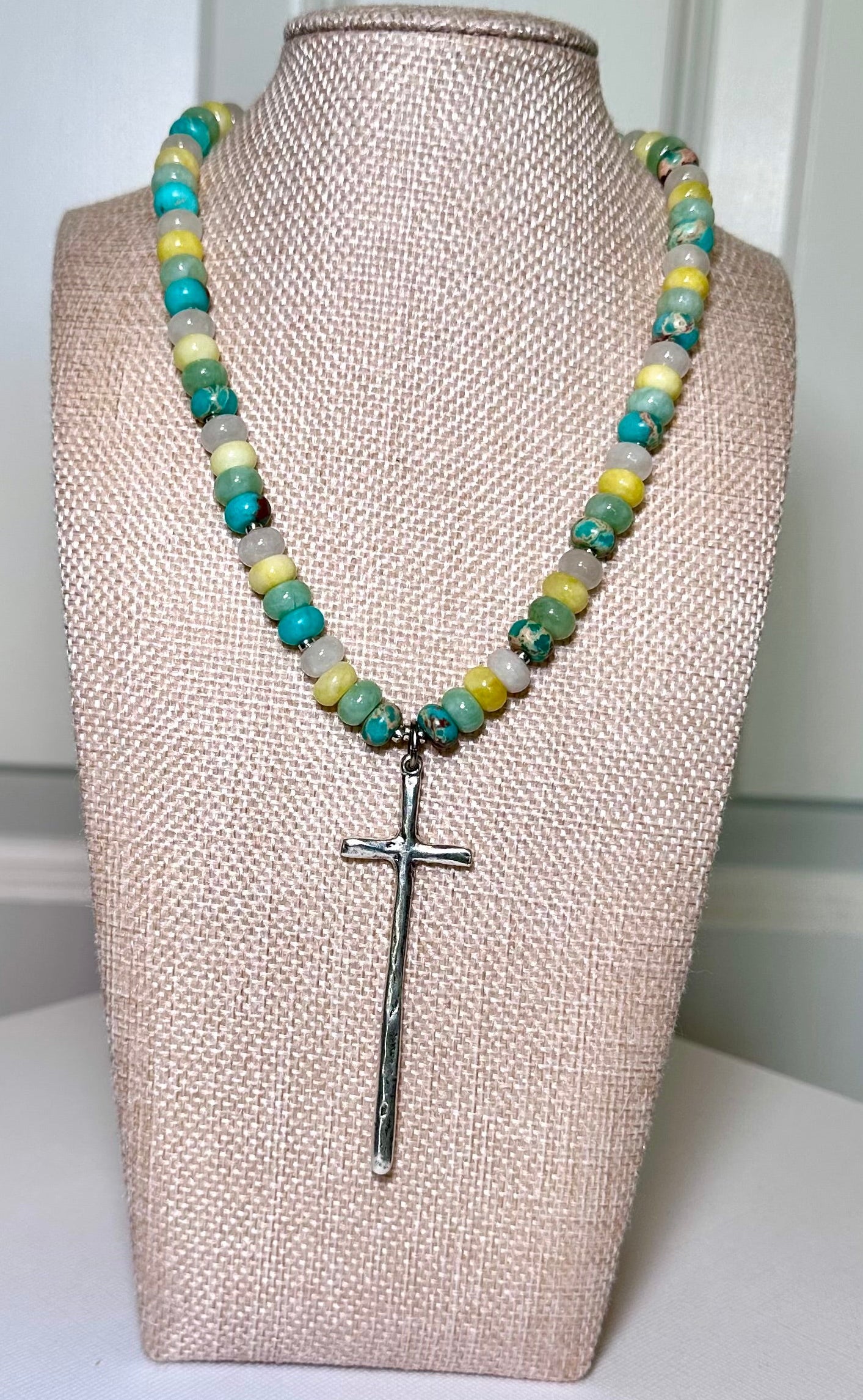 Santorini Faith Cross Necklace
