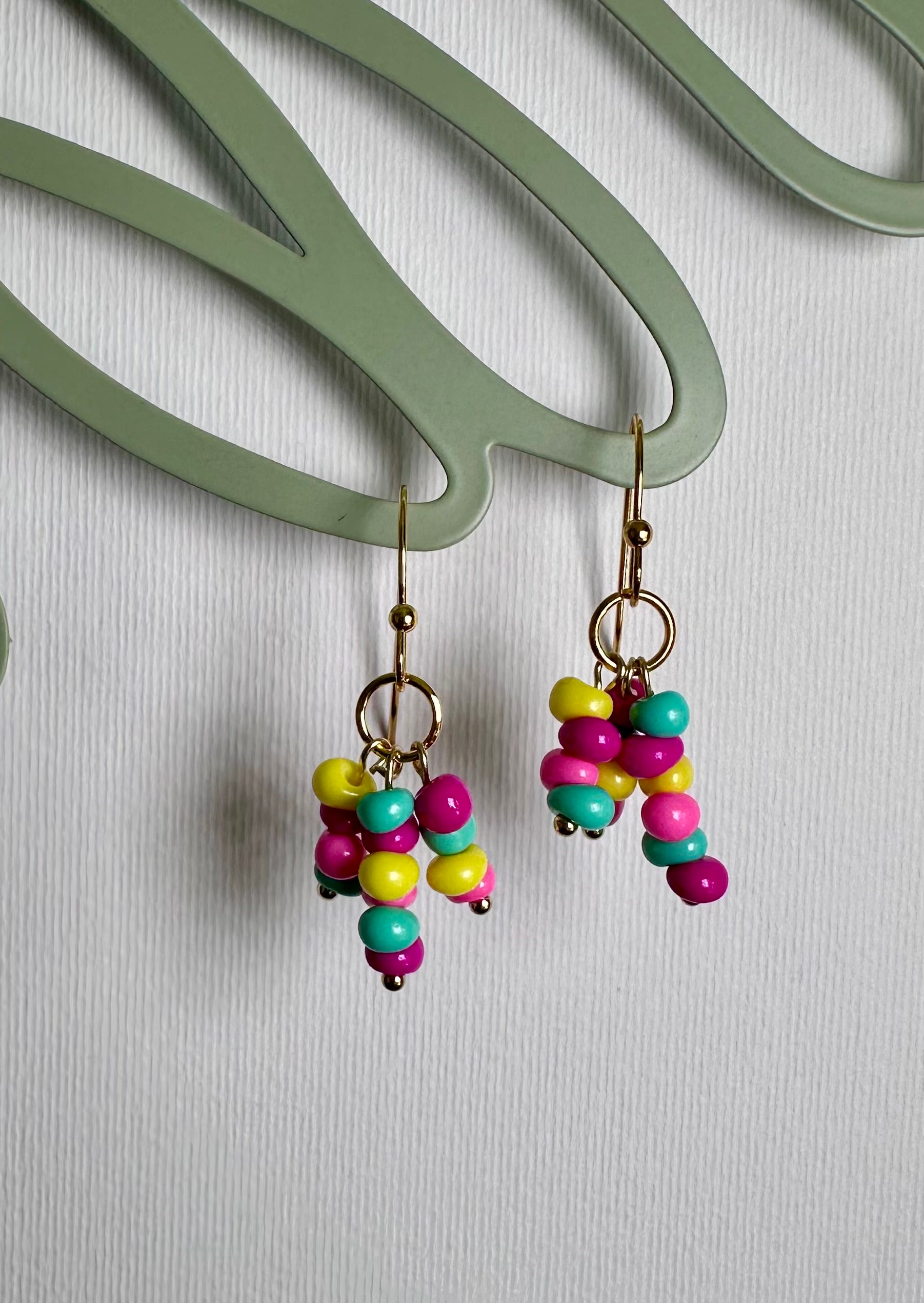 Neon Confetti Drop Earrings