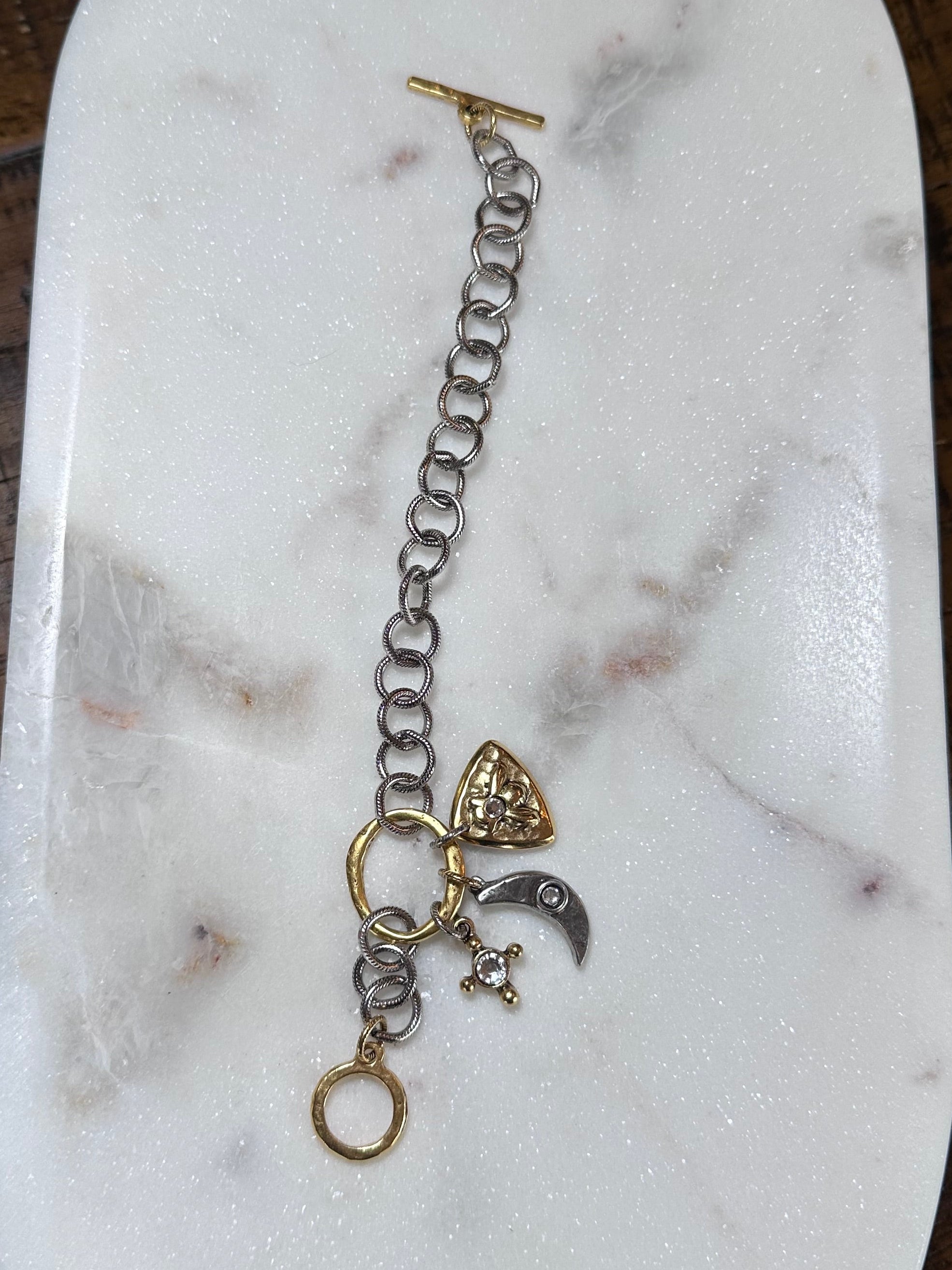 Moonlit Compass Charm Bracelet