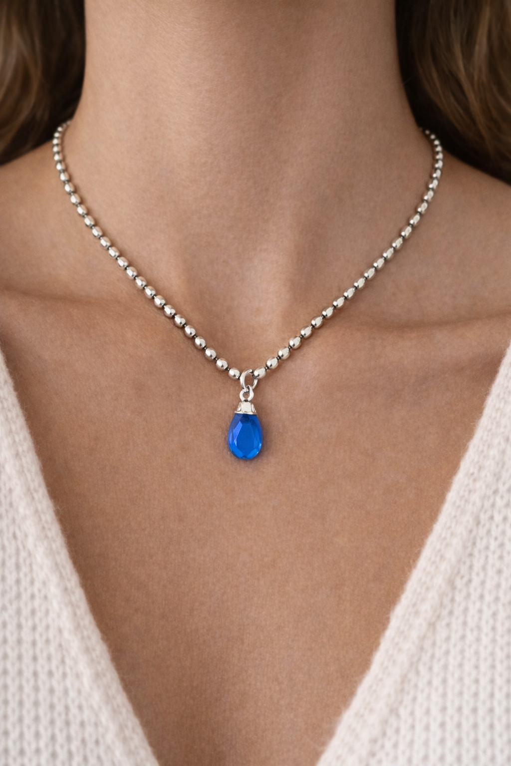 Blue Horizon Drop Necklace