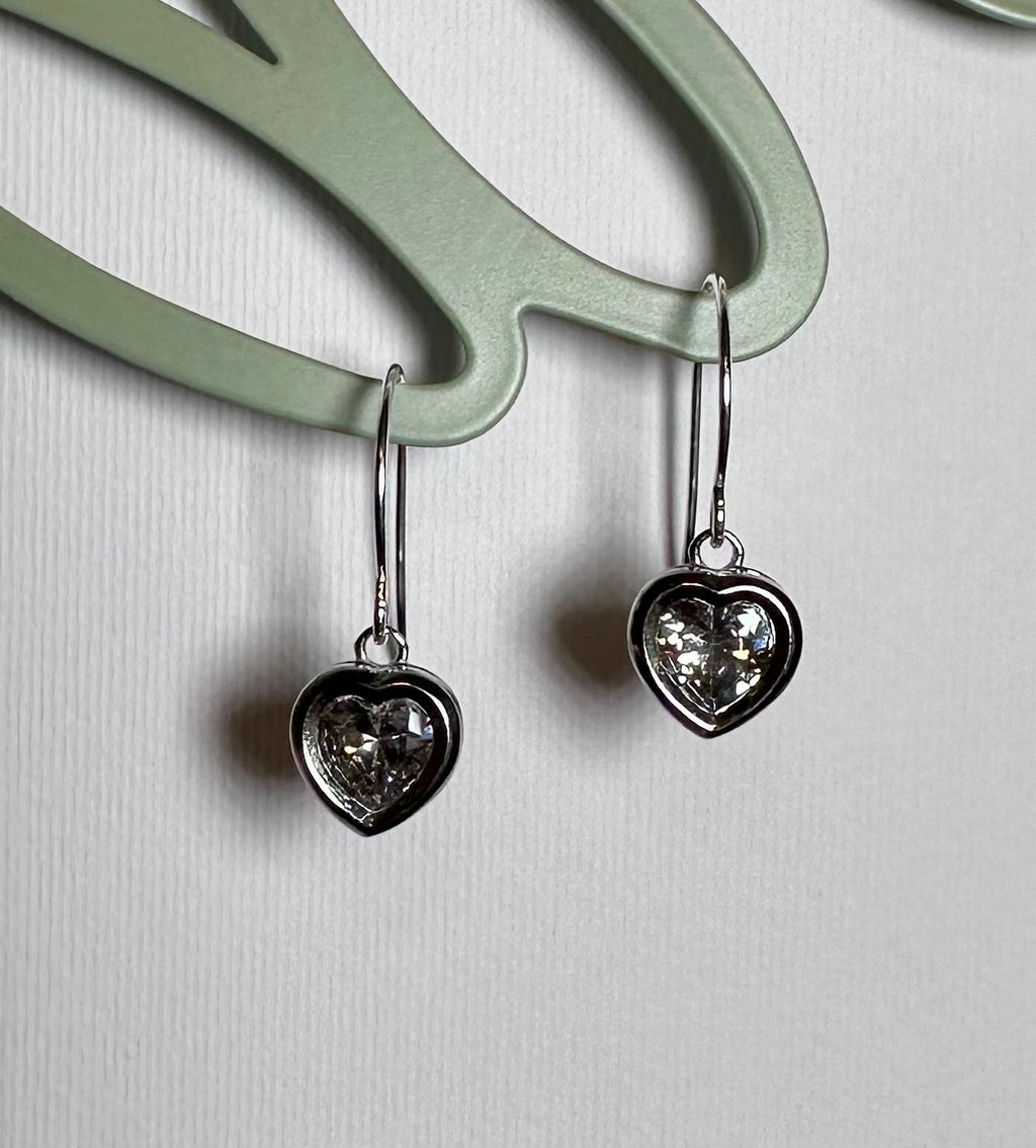 Blushing Belle Heart Drop Earrings
