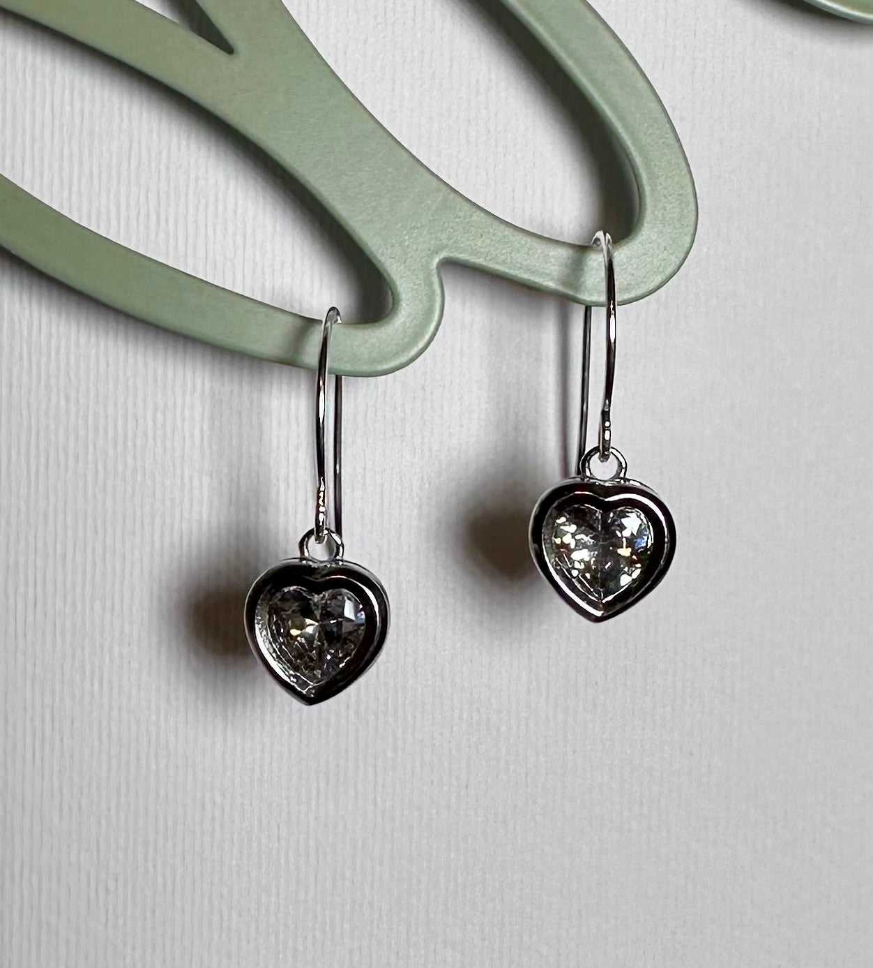 Blushing Belle Heart Drop Earrings