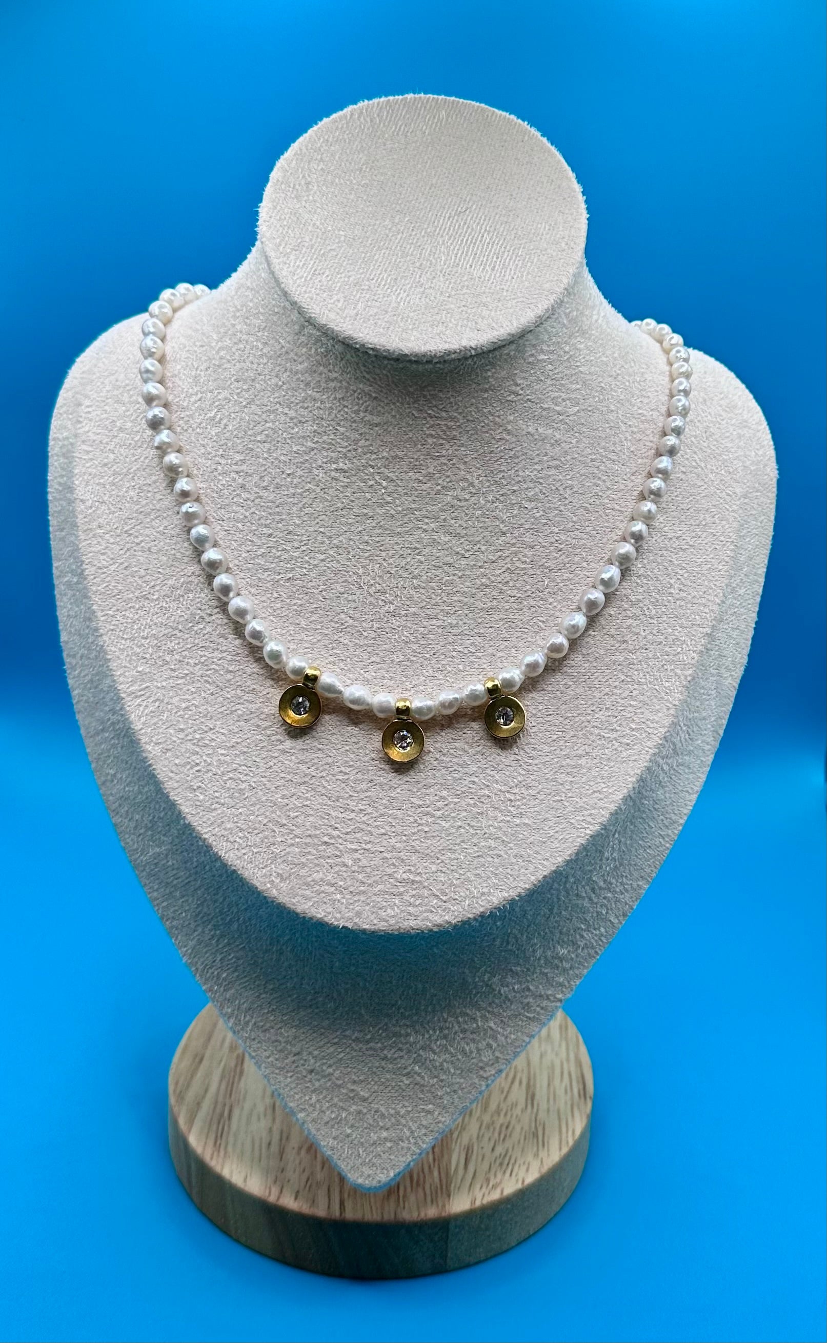 Golden Whisper Pearl Necklace