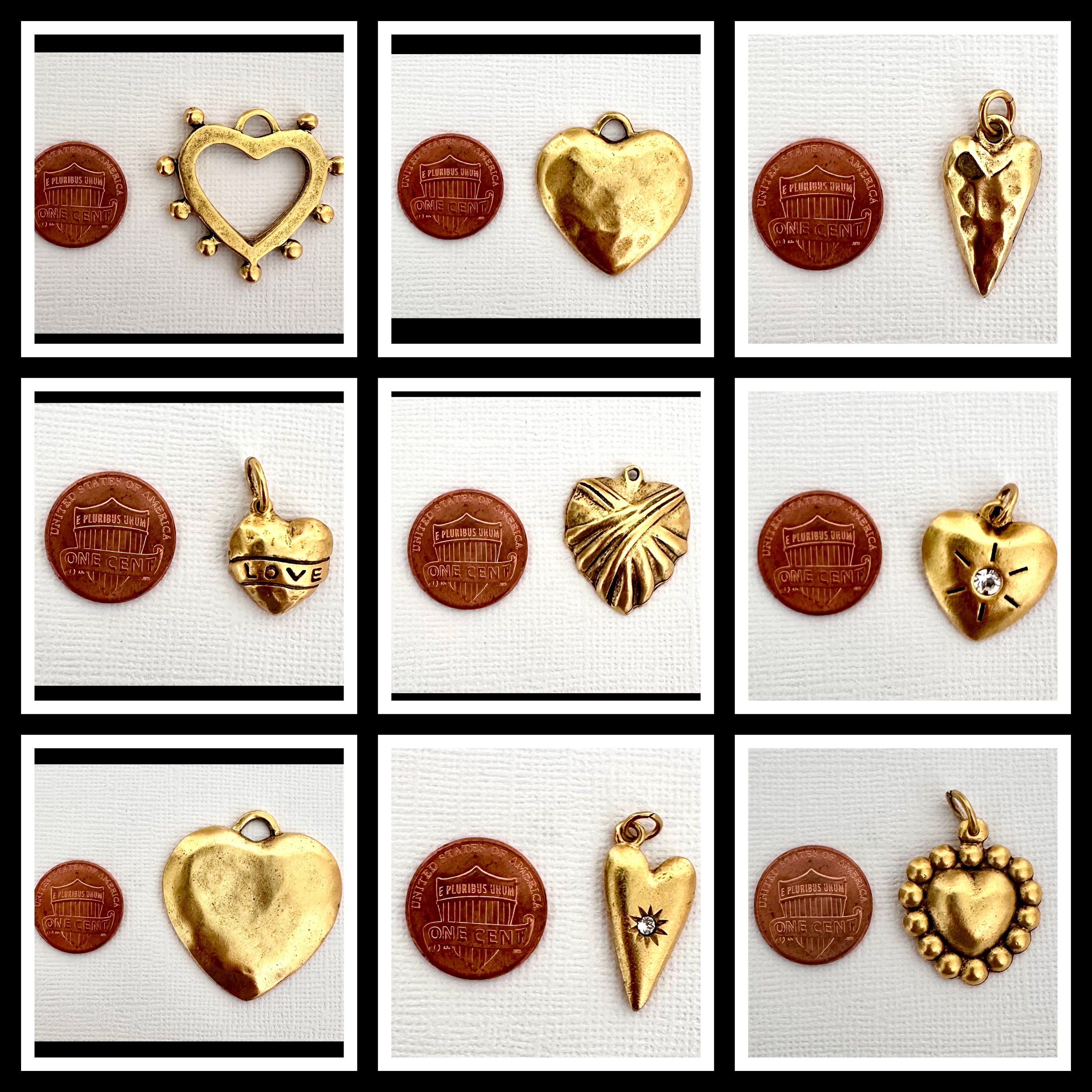 Heart Charms for Necklaces & Bracelets