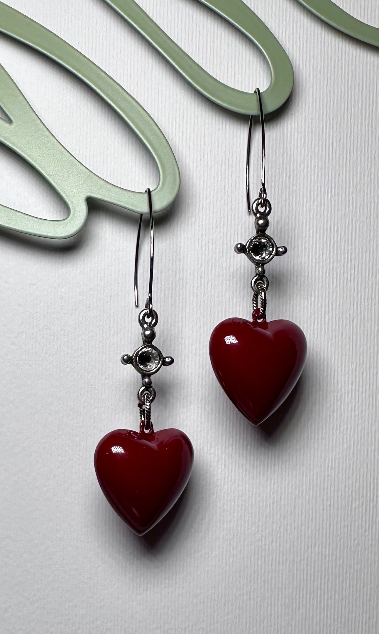 Crimson Promise Drop Earrings