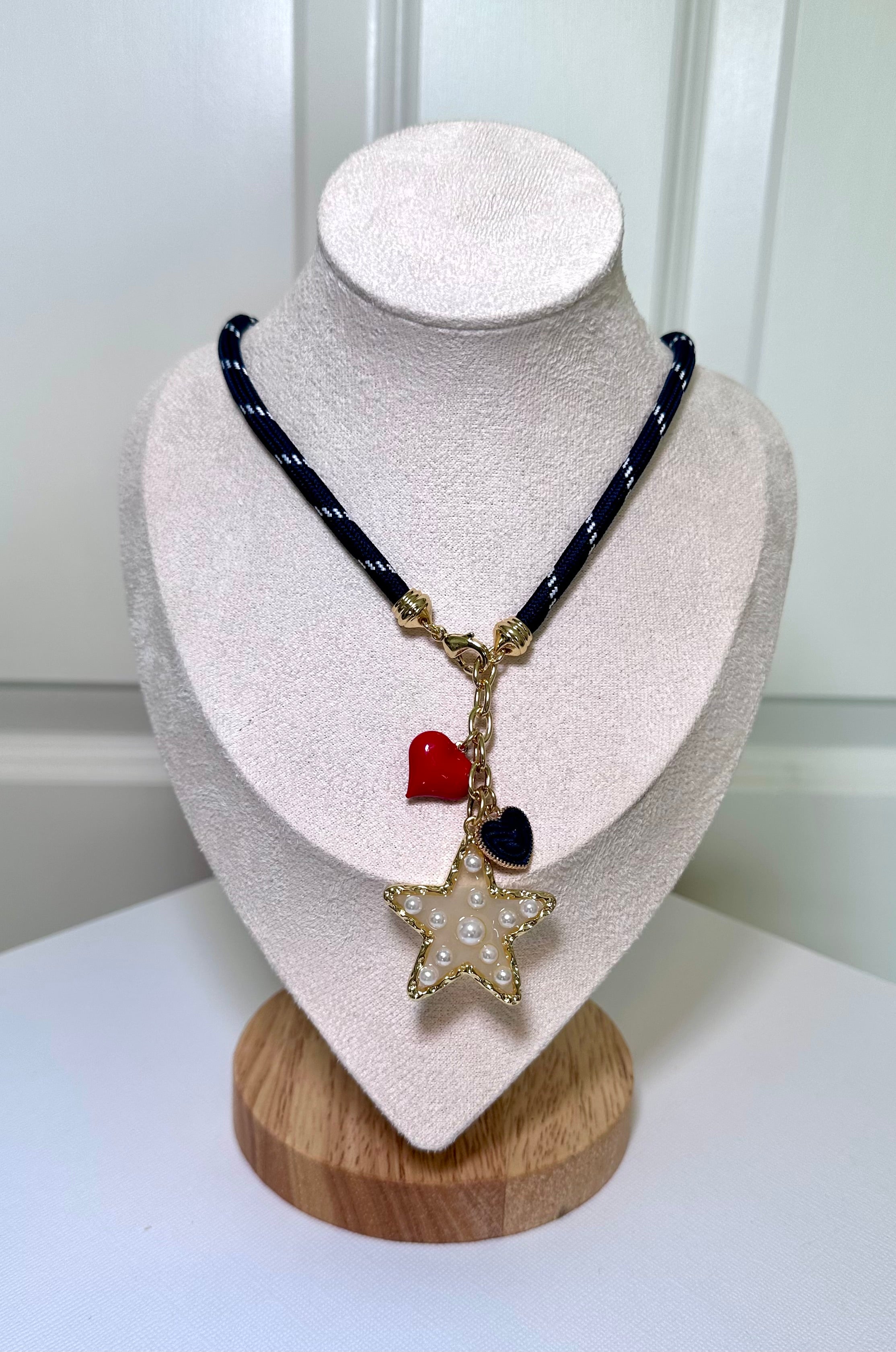 Firecracker Pearl Charm Necklace
