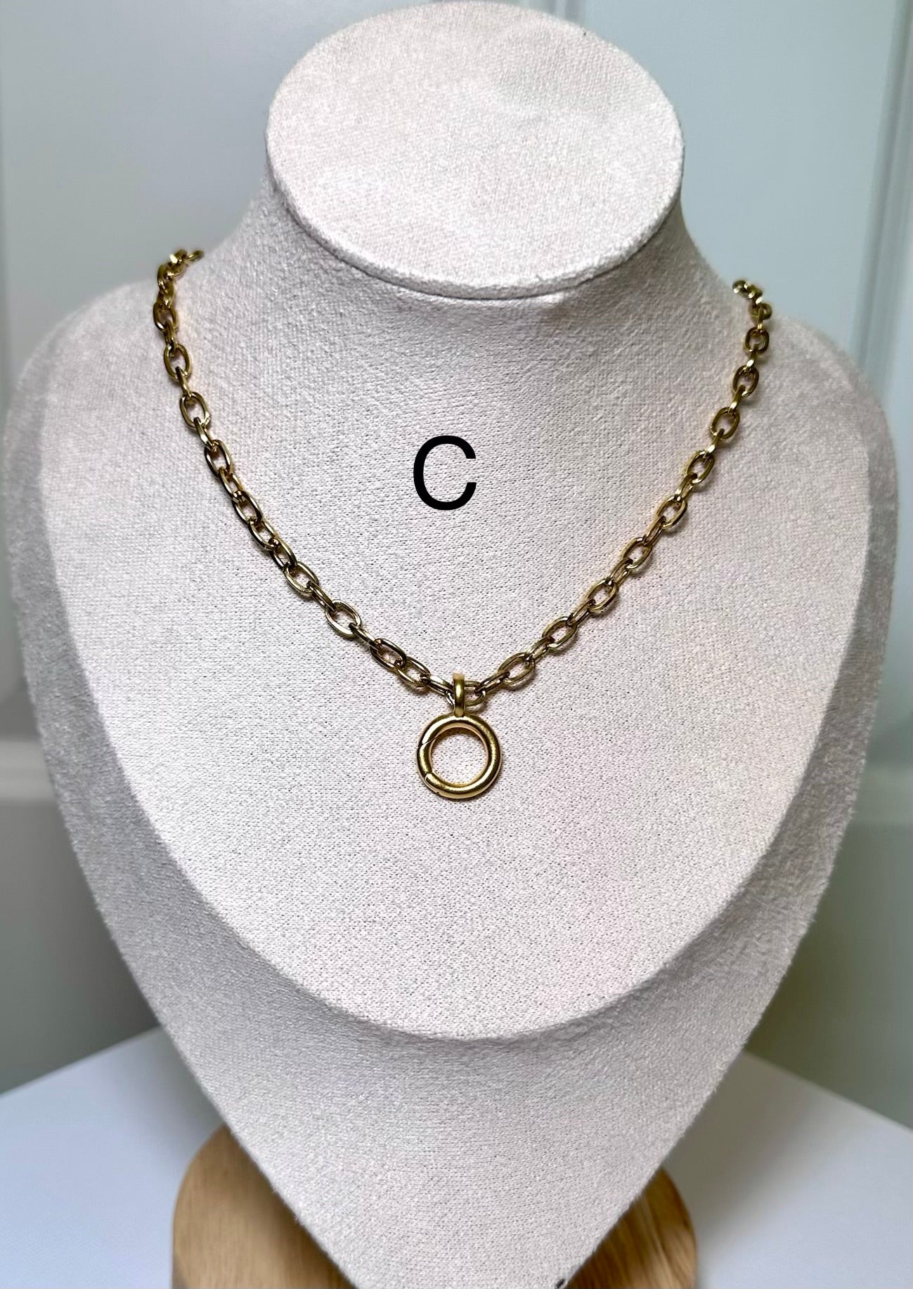 Golden Link Charm Necklace Collection
