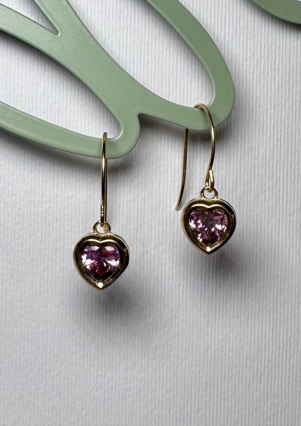 Blushing Belle Heart Drop Earrings