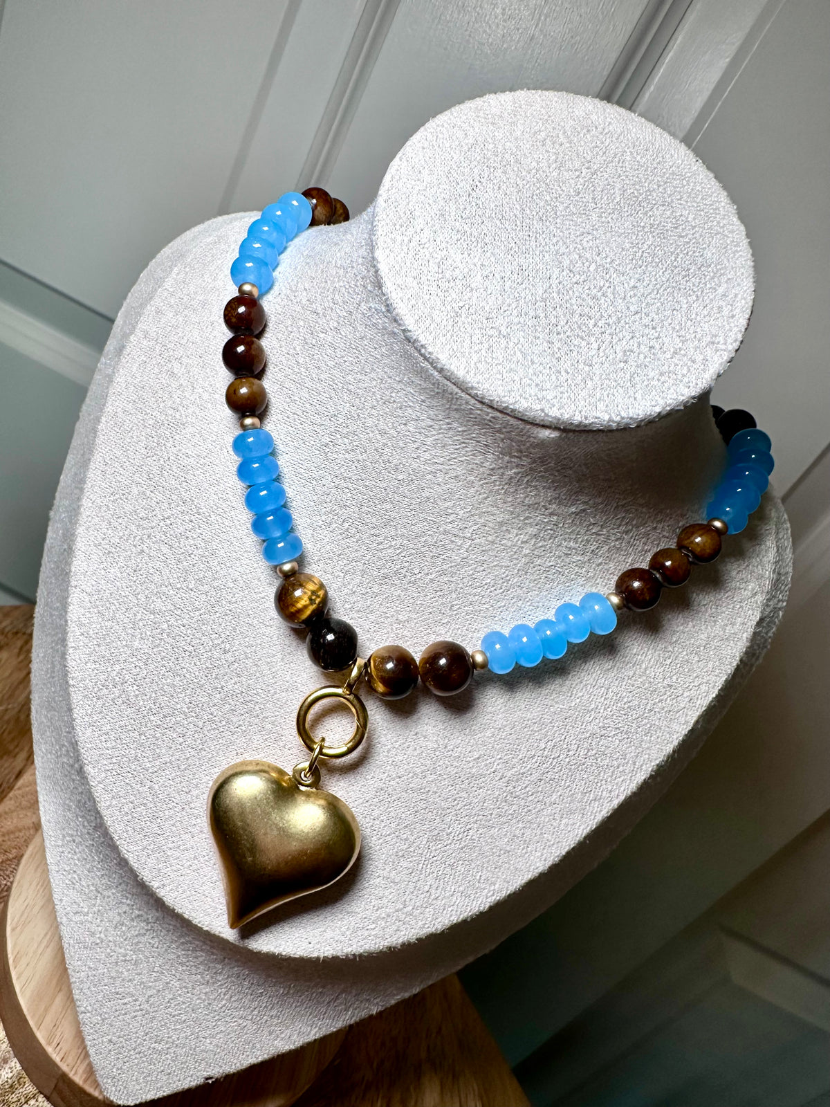 Autumn Sky Heart Necklace