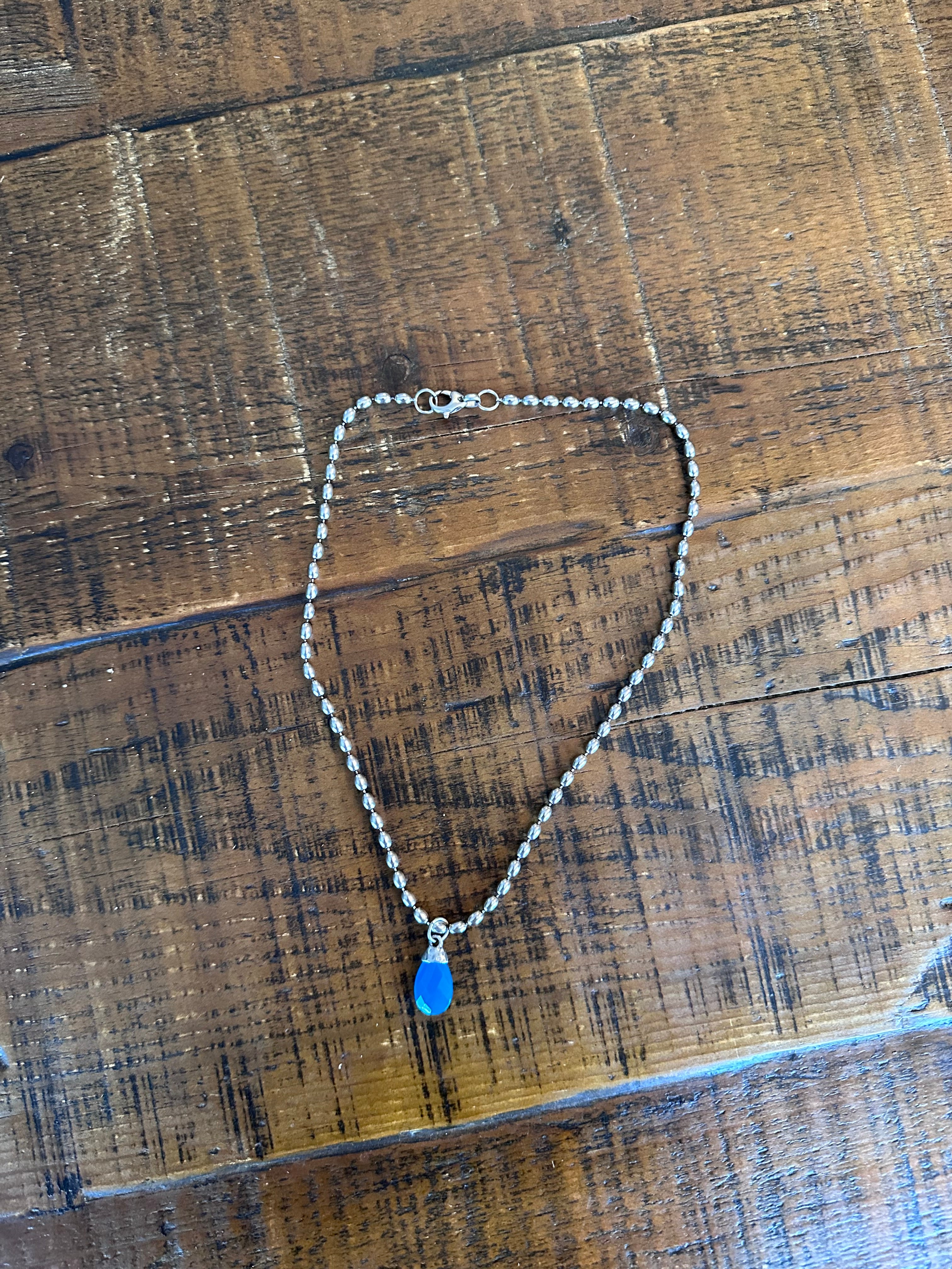 Blue Horizon Drop Necklace