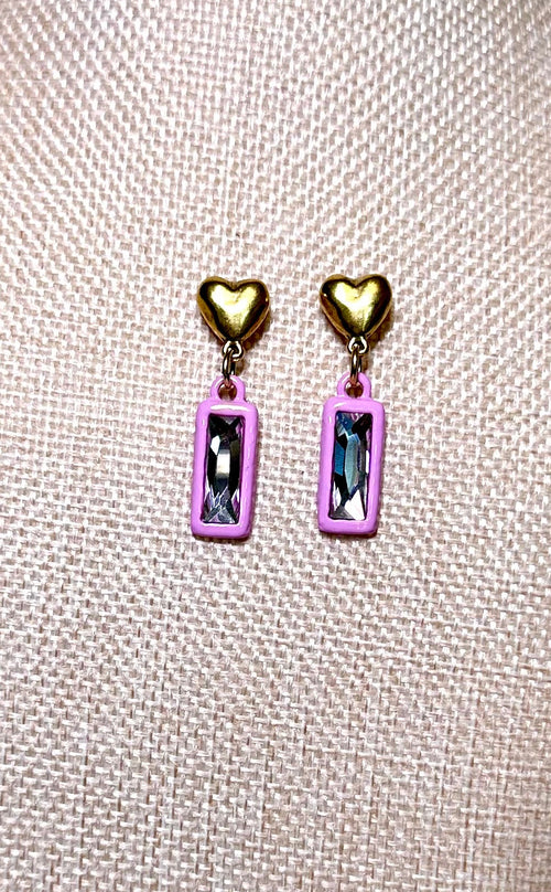 Candy Heart Sparkle Earrings