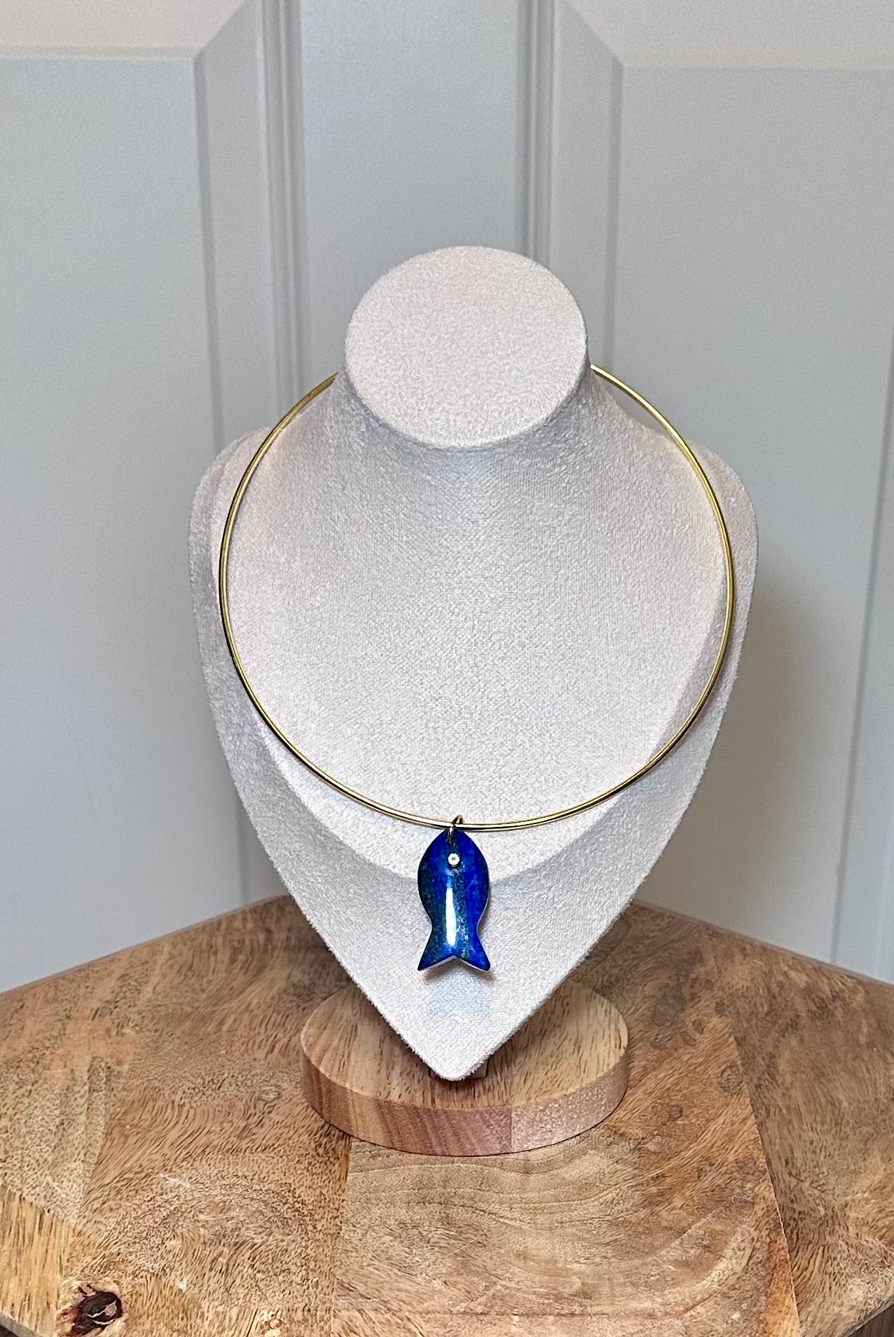 Blue Tide Fish Necklace
