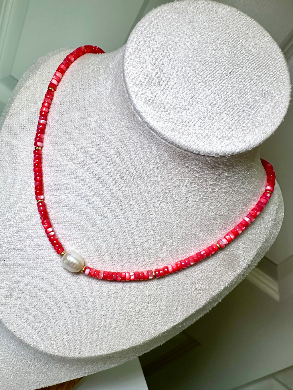 Coral Pearl Necklace