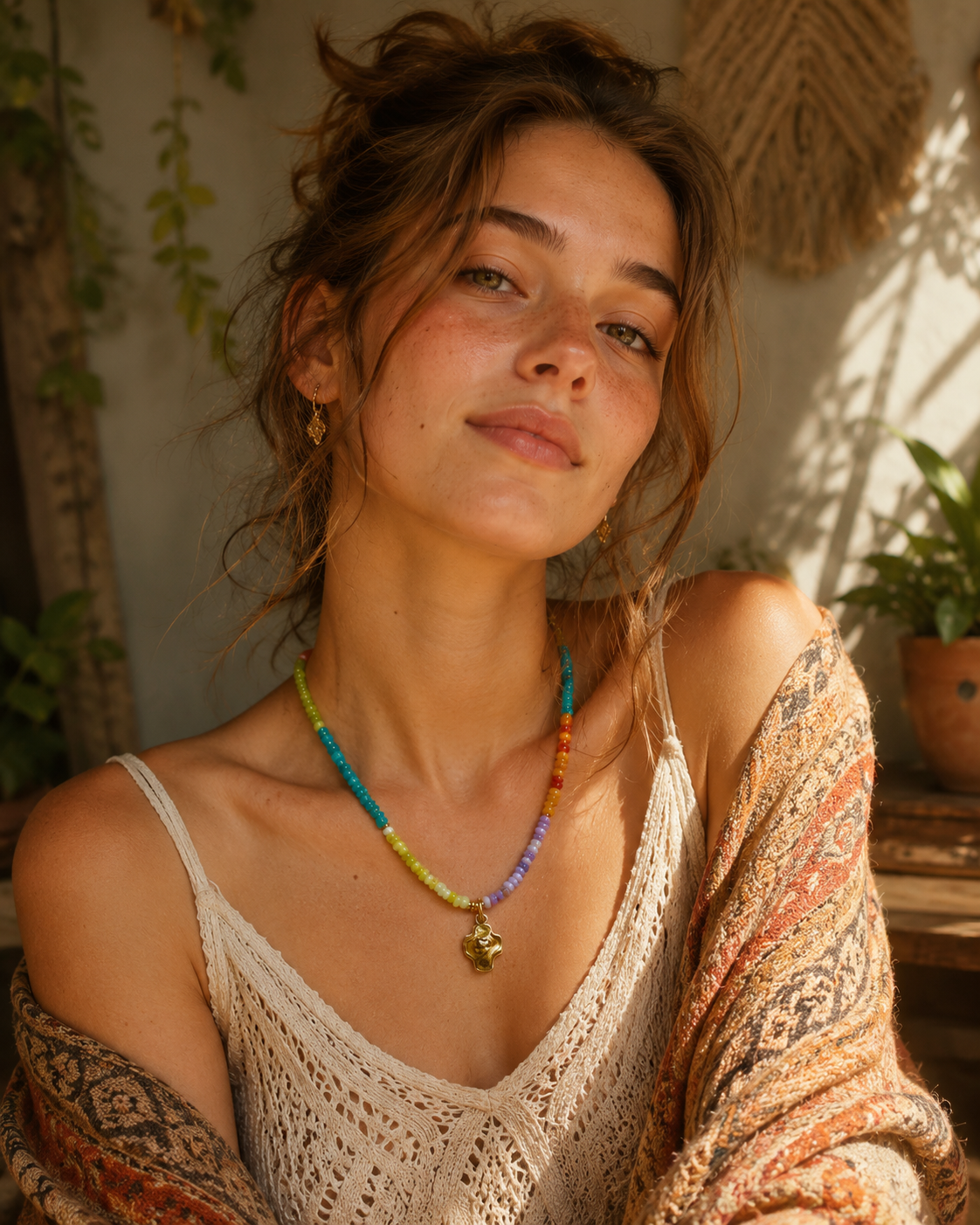 Crossroads of Color Cross Necklace