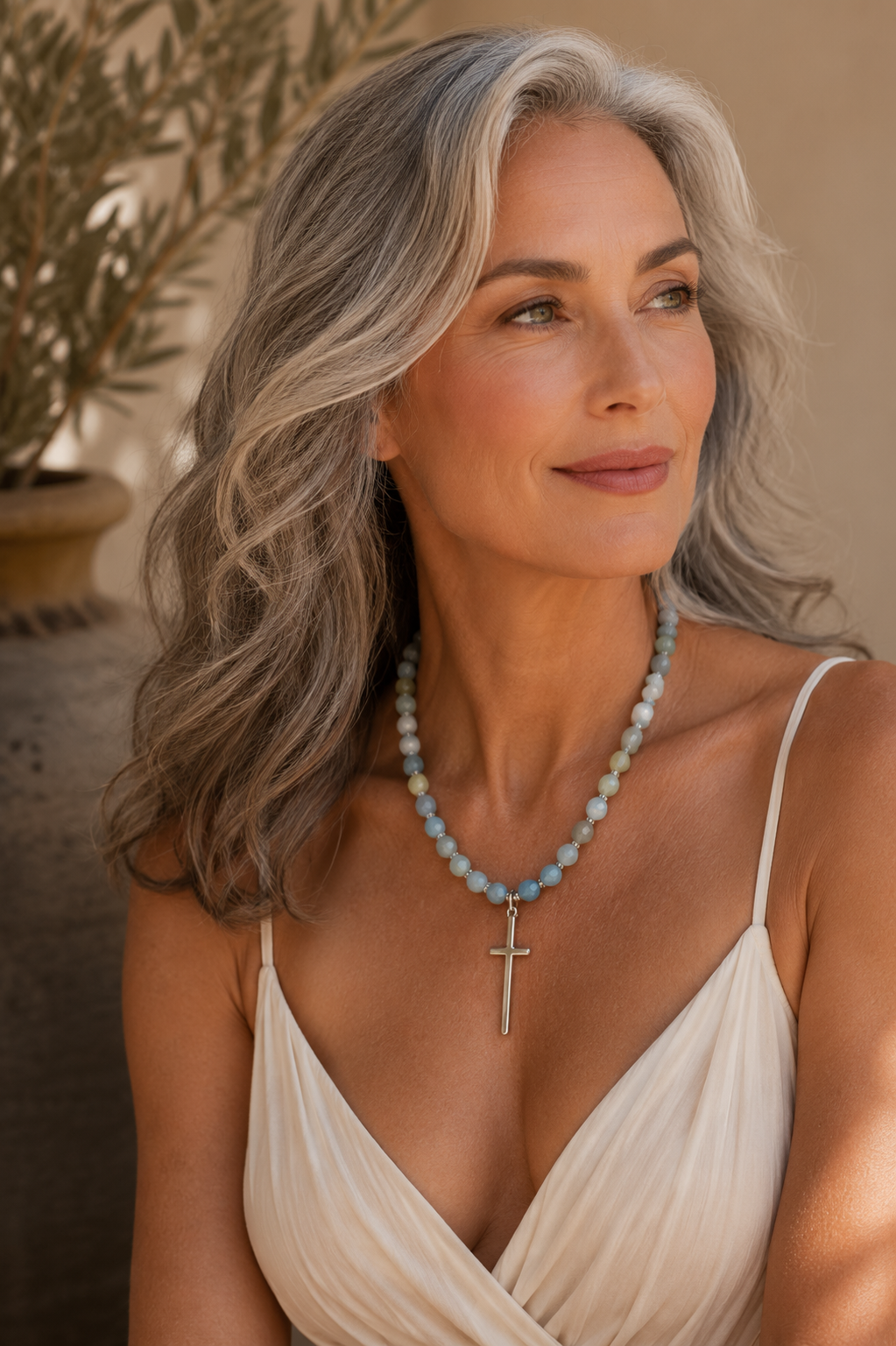 Ocean Grace Cross Necklace - preorder
