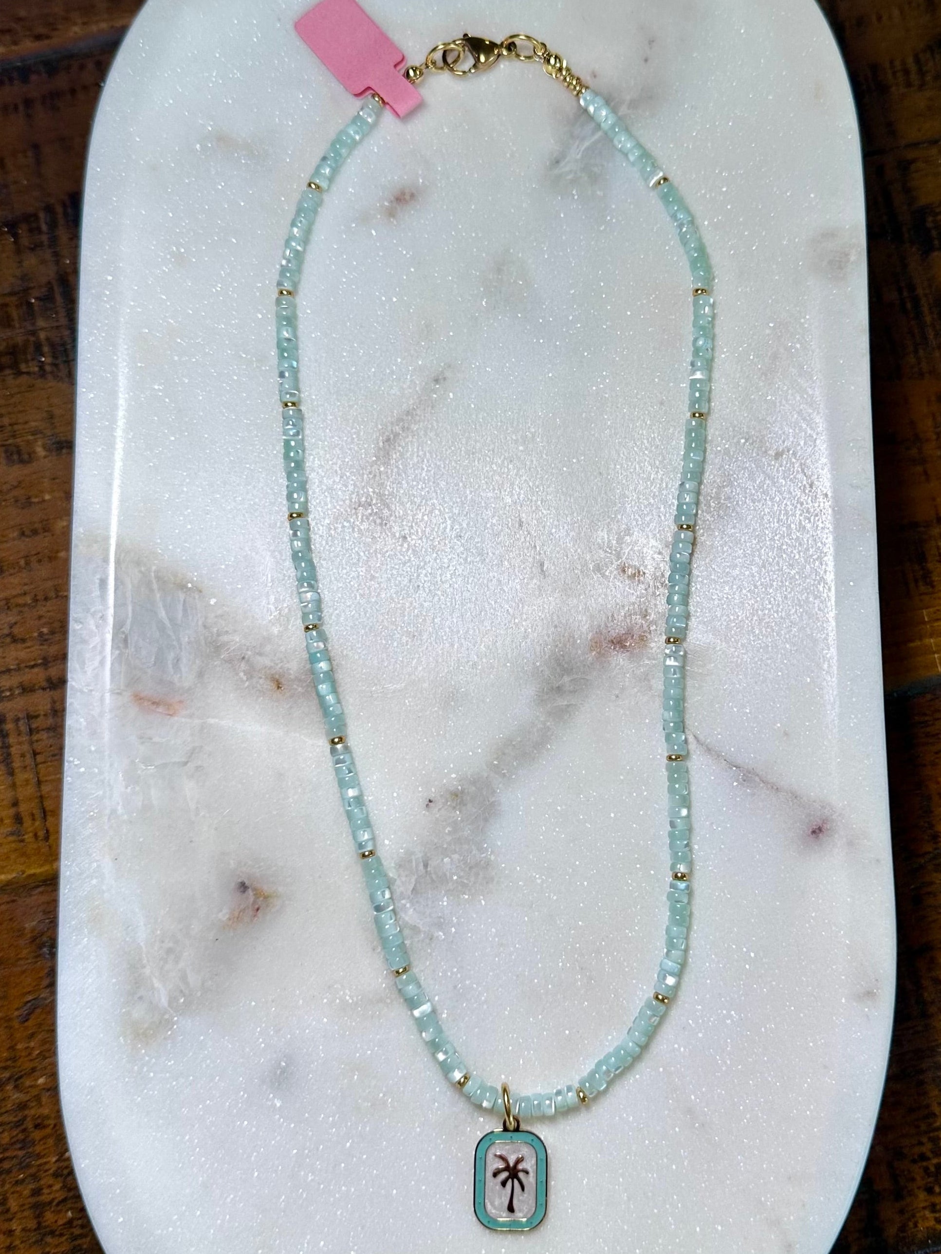 Costal Calm Palm Necklace