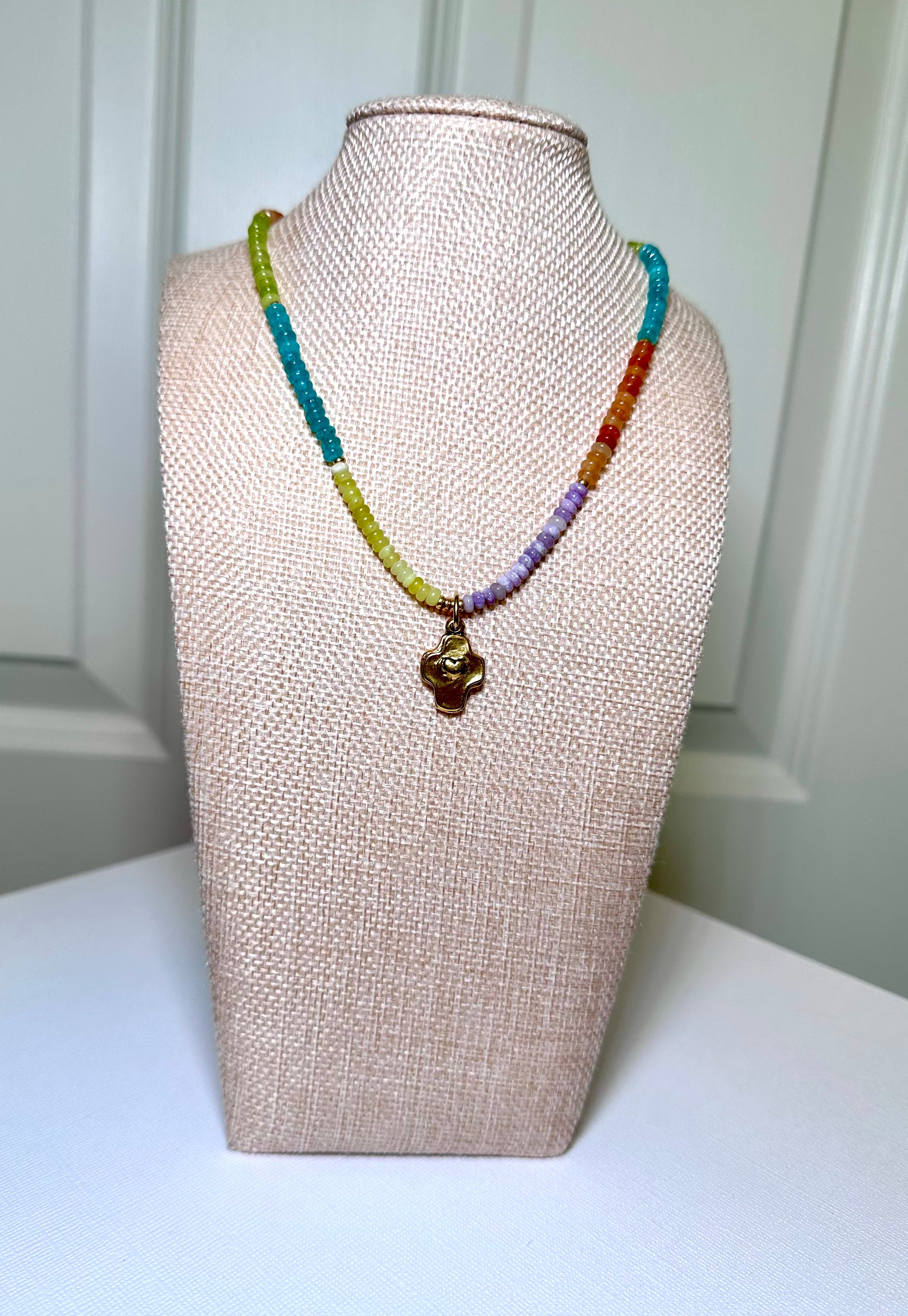 Crossroads of Color Cross Necklace