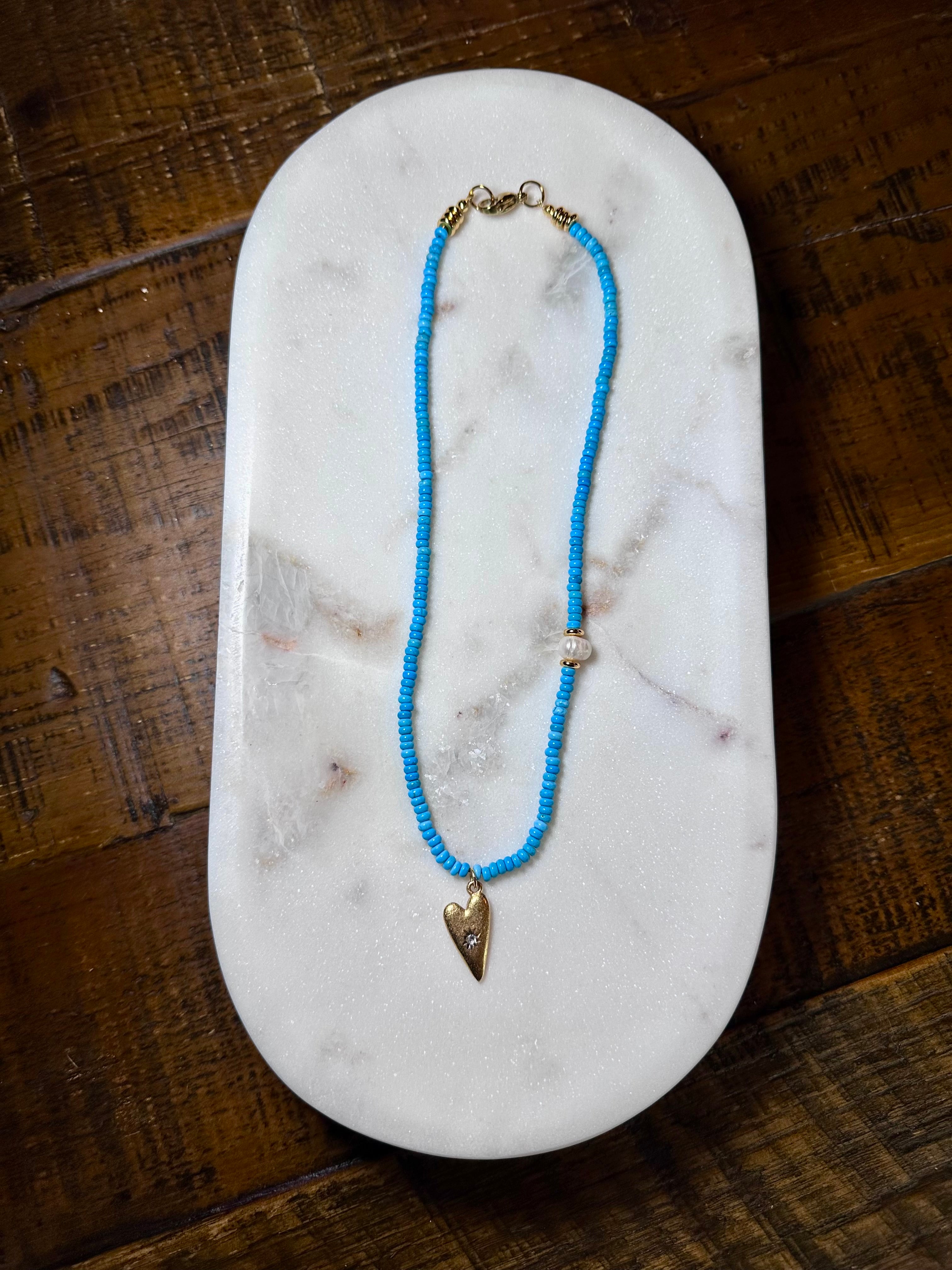 Blue Skies Heart Necklace