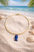 Blue Tide Fish Necklace