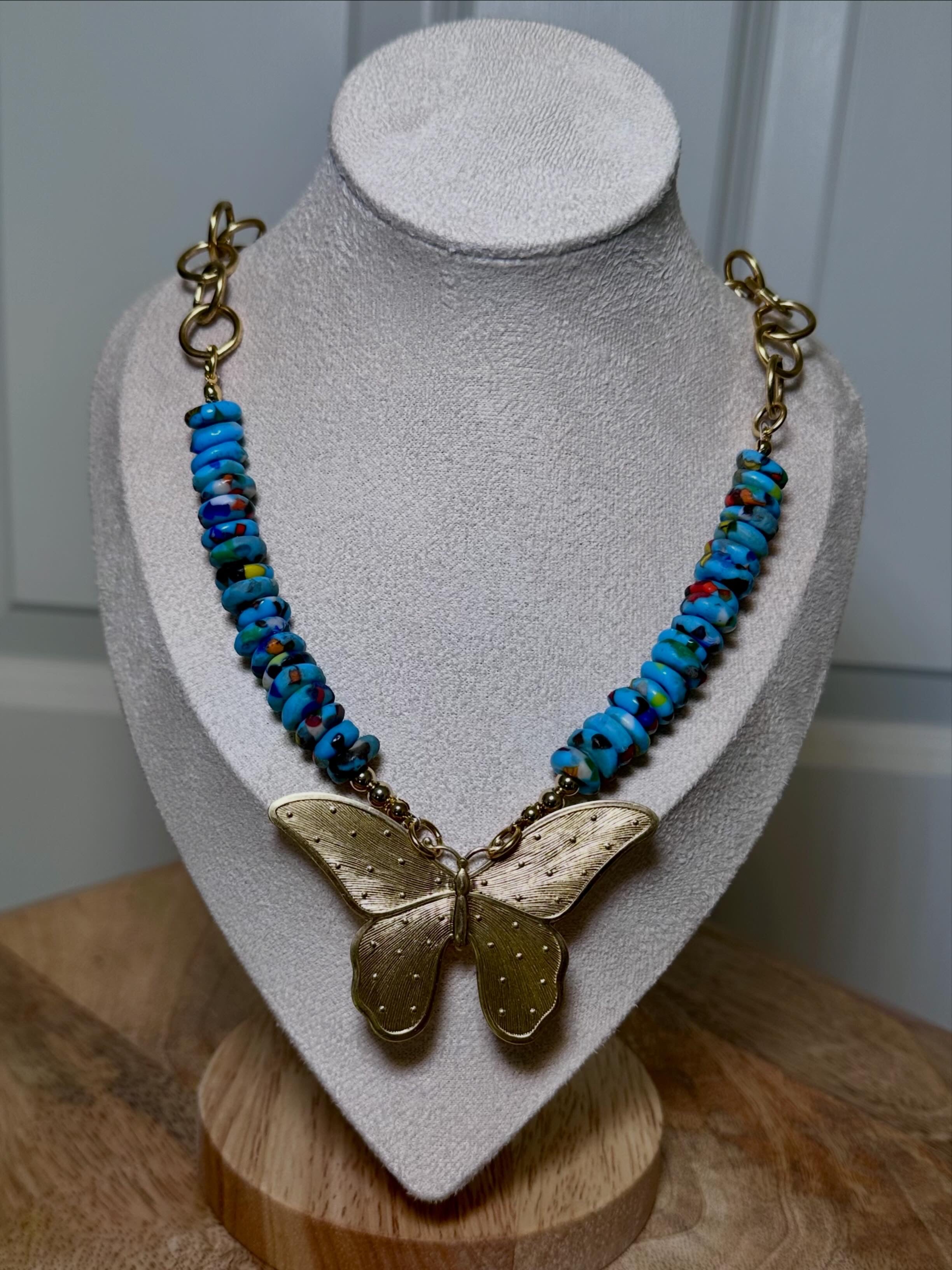 Azure Monarch Necklace