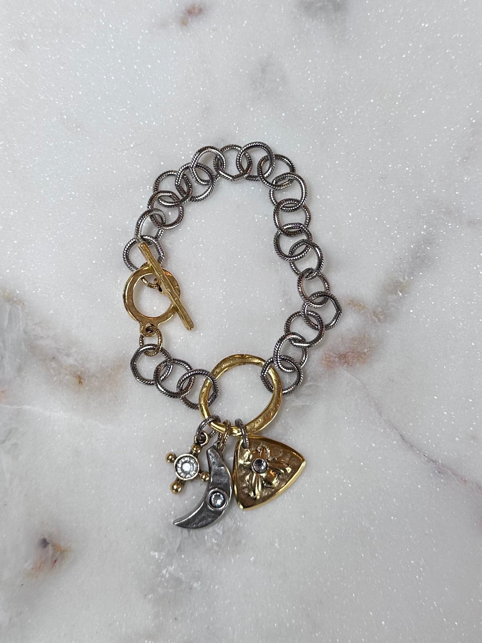 Moonlit Compass Charm Bracelet