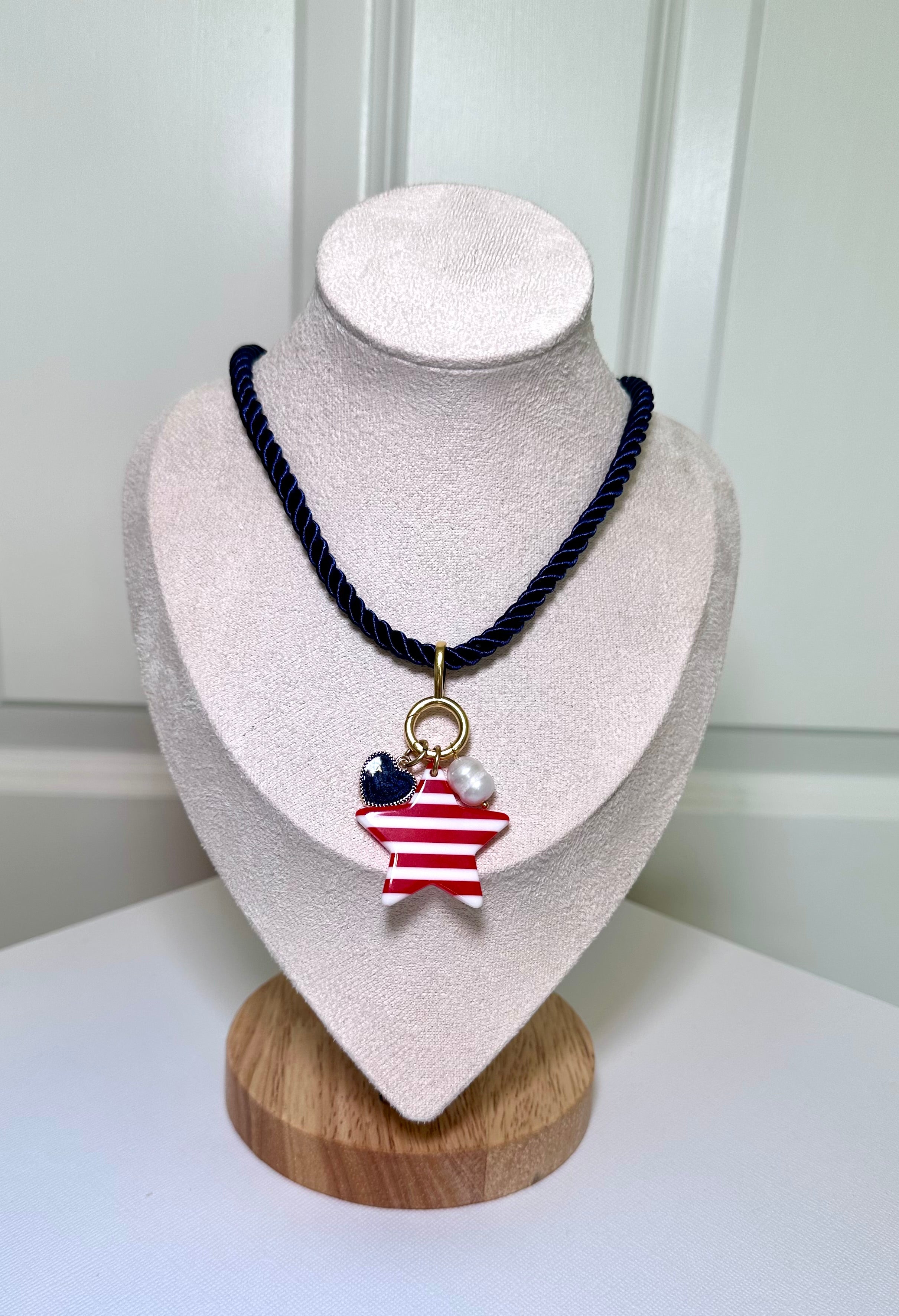 Old Glory Charm Necklace