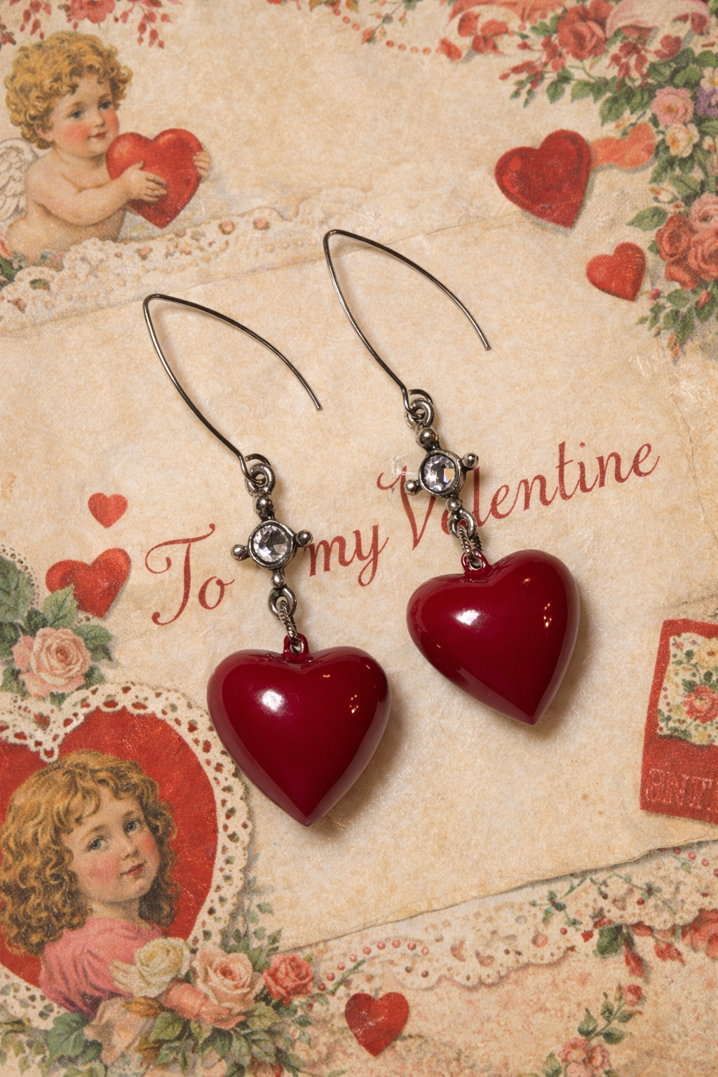 Crimson Promise Drop Earrings