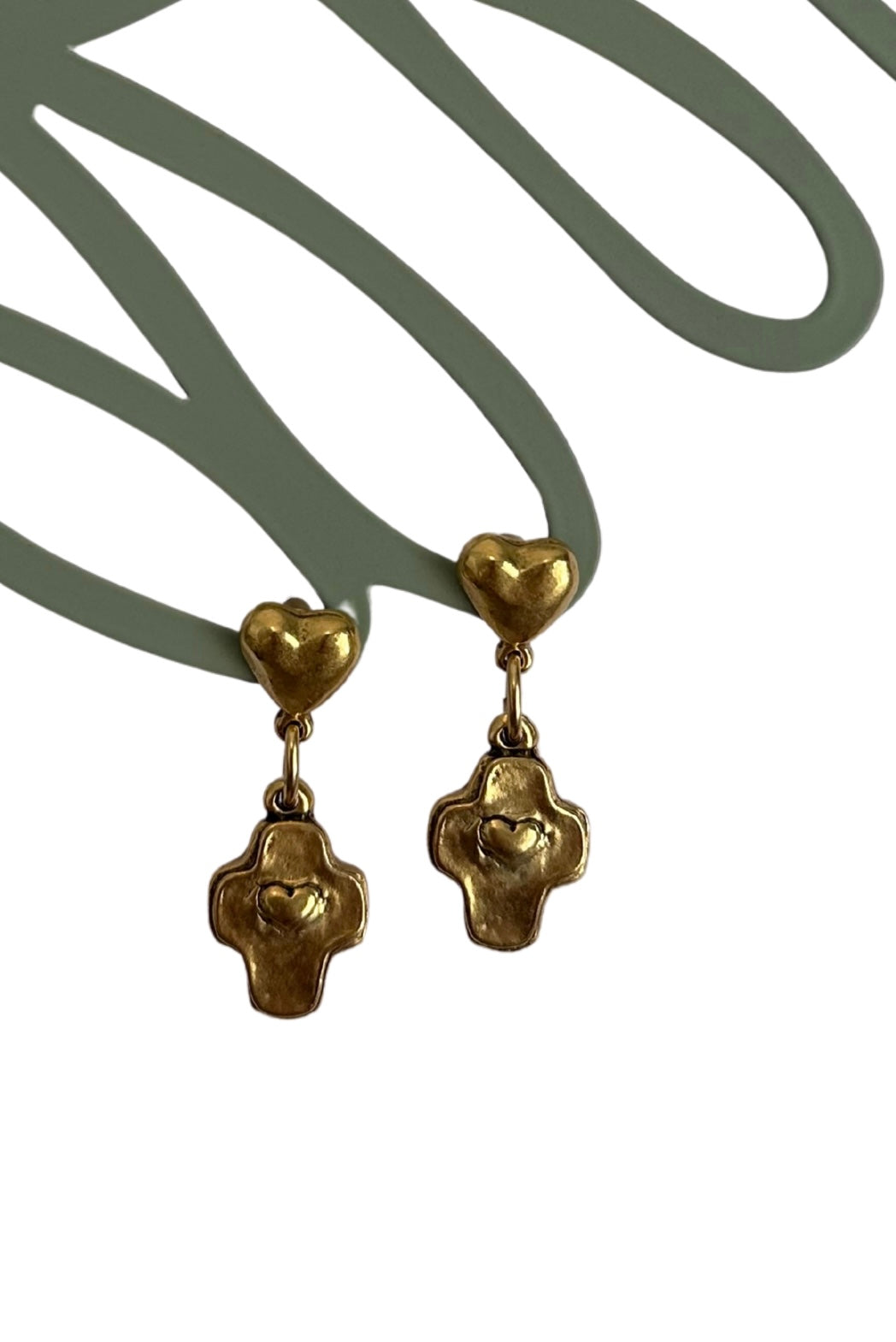Sacred Heart Drop Earrings