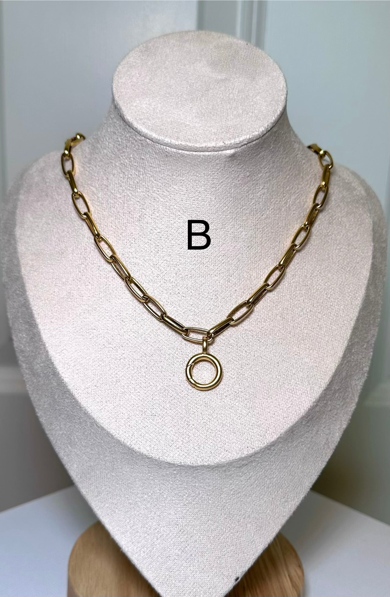 Golden Link Charm Necklace Collection