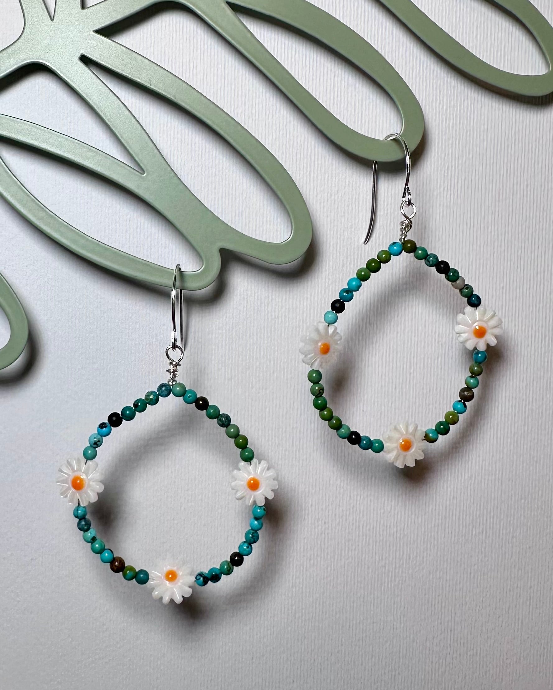 Meadow Daisy Hoop Earrings