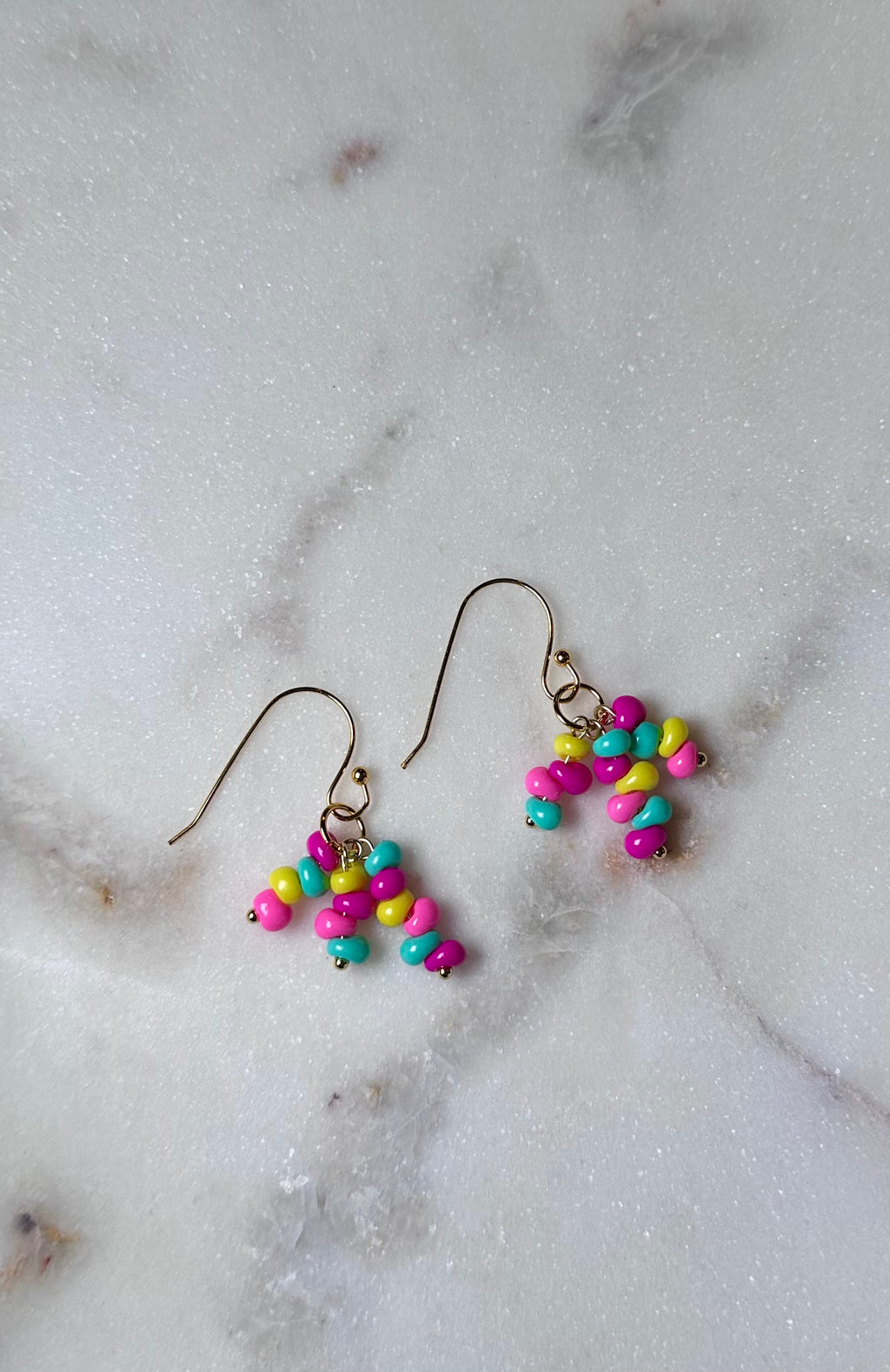 Neon Confetti Drop Earrings