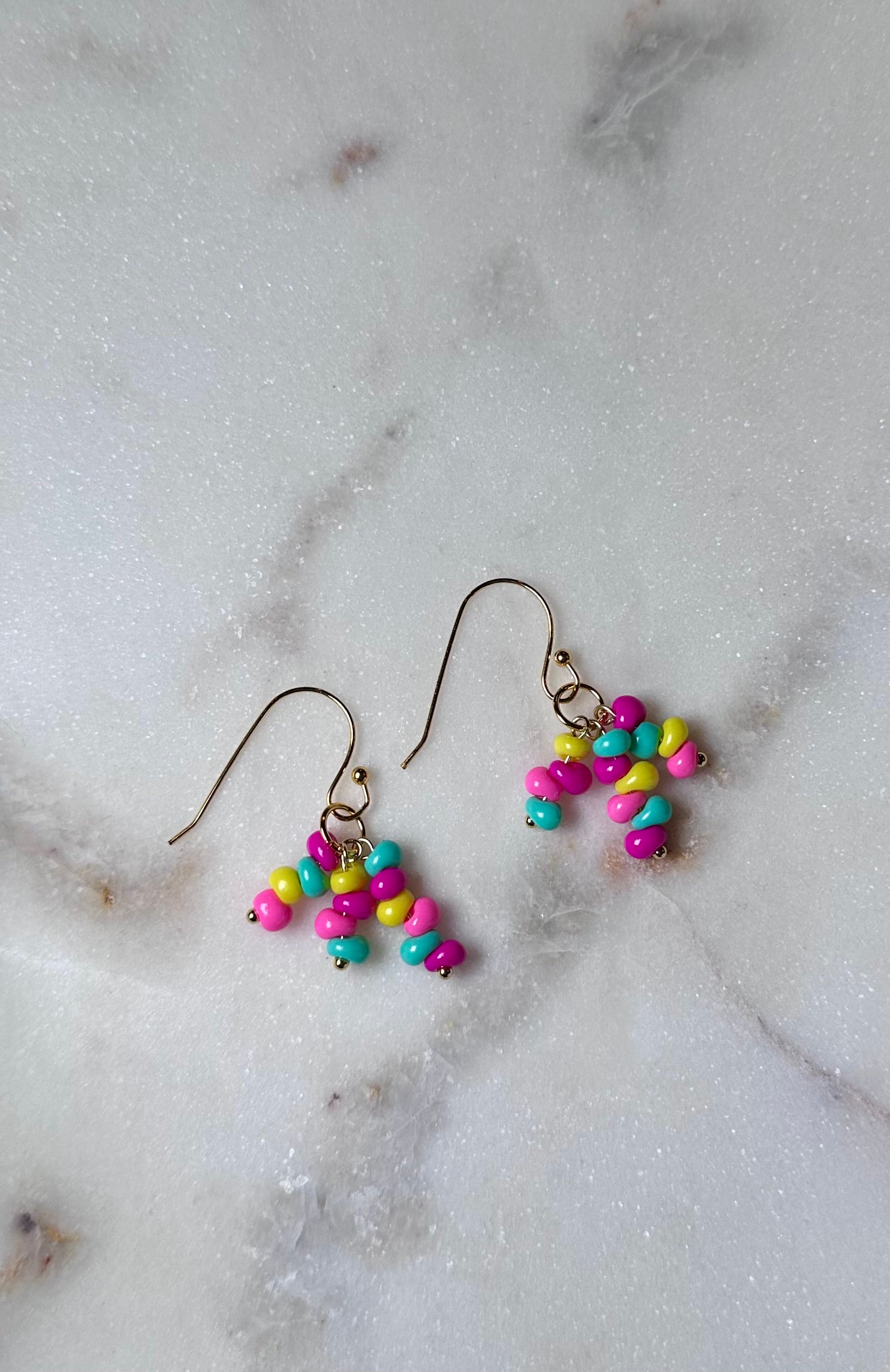 Neon Confetti Drop Earrings