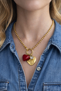 Crimson Keepsake Charm Necklace