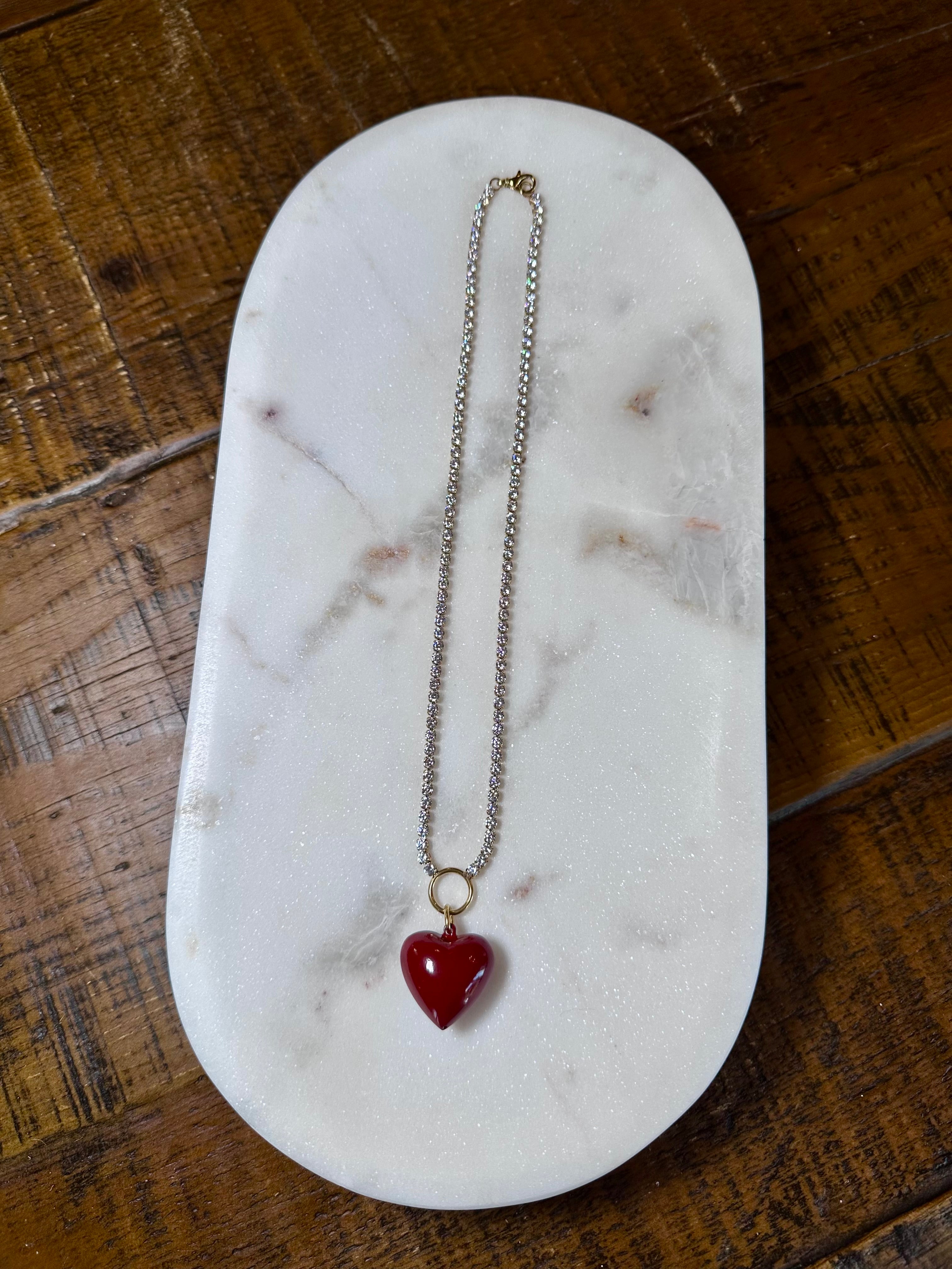 Scarlet Devotion Heart Necklace