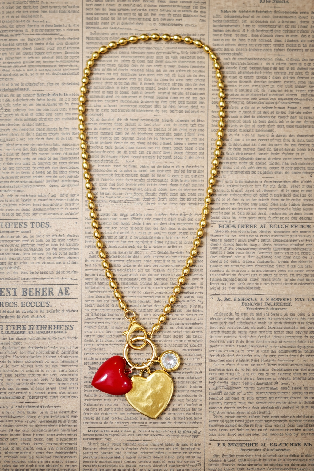 Crimson Keepsake Charm Necklace