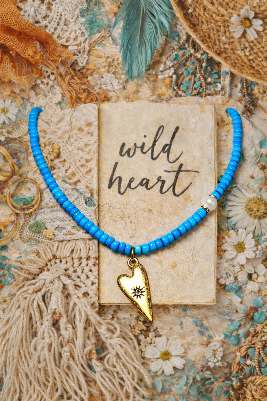 Blue Skies Heart Necklace