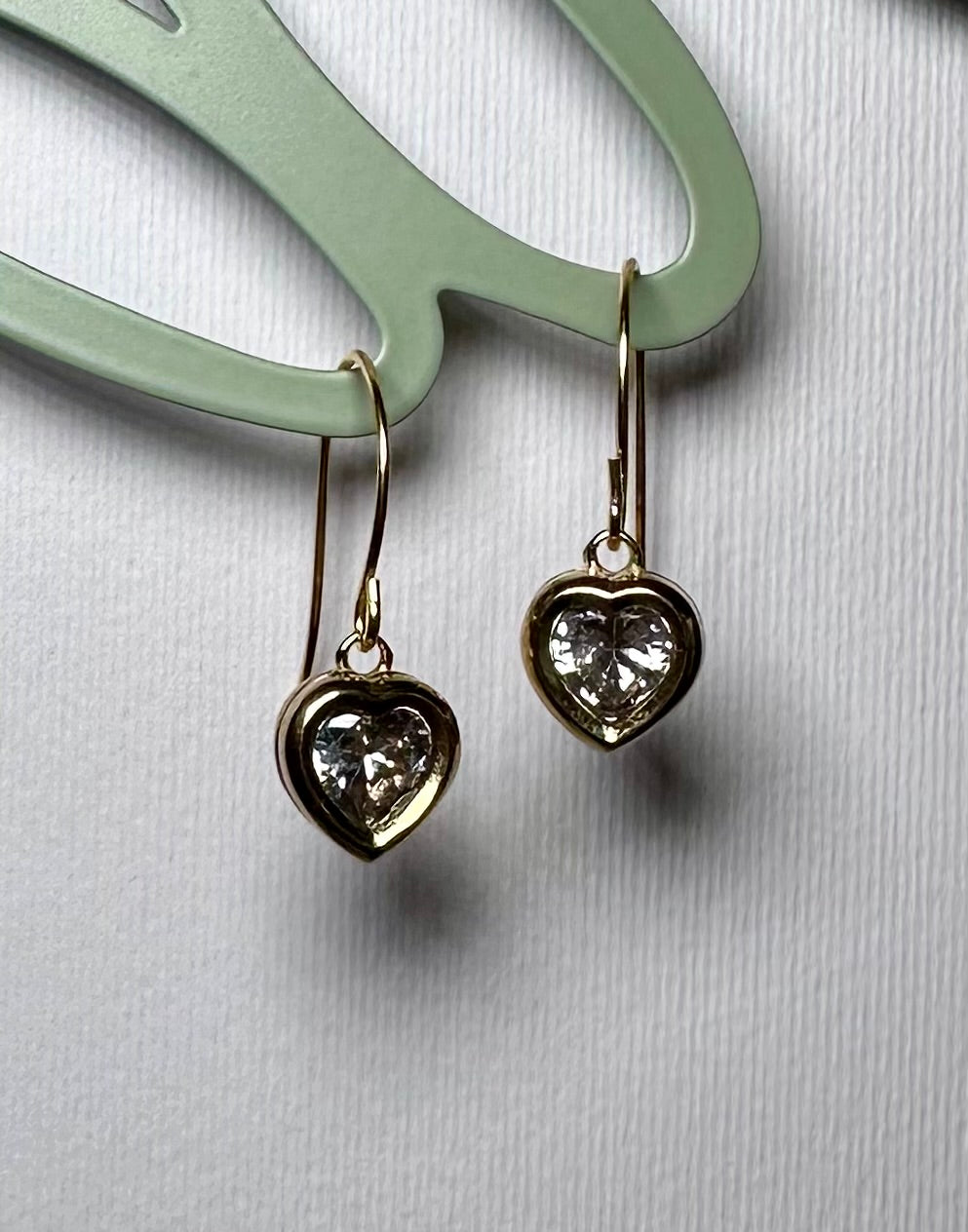 Blushing Belle Heart Drop Earrings
