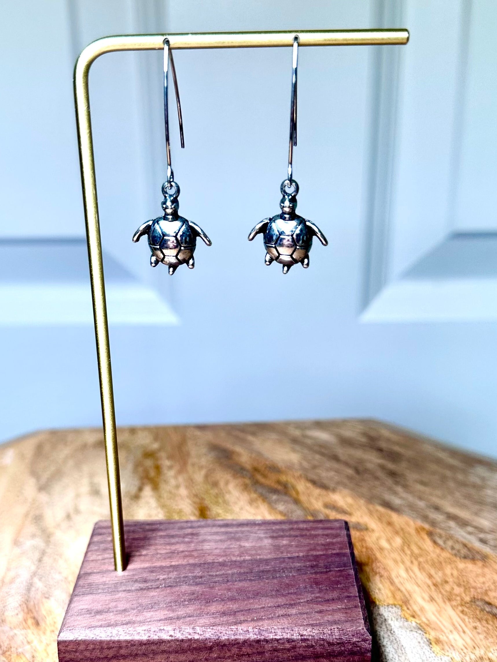 Moonlit Turtle Earrings