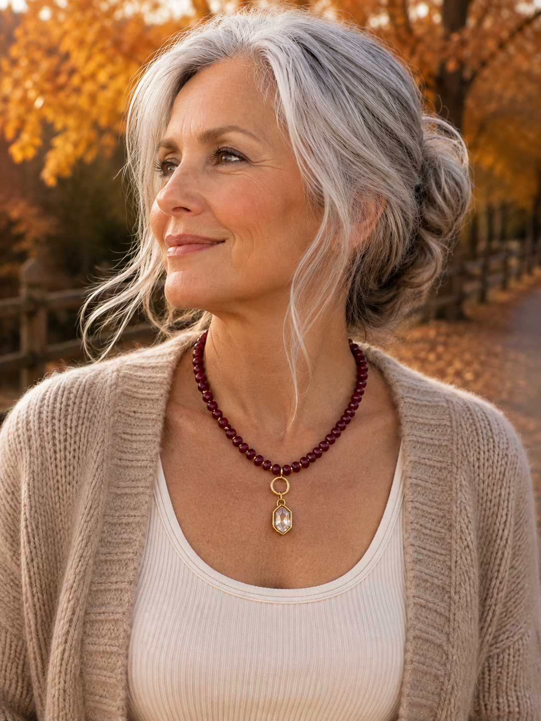 Burgundy Glow Necklace
