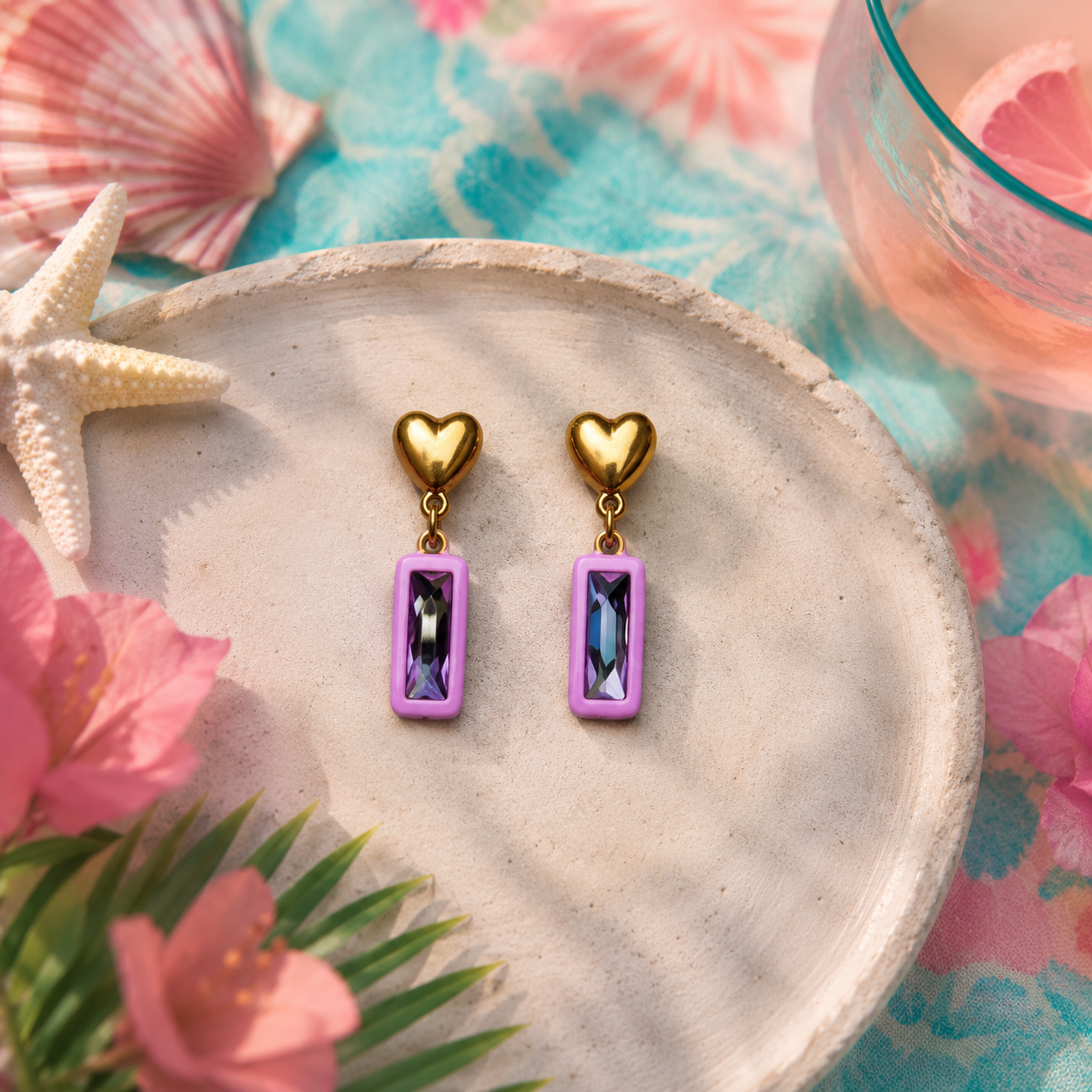 Candy Heart Sparkle Earrings