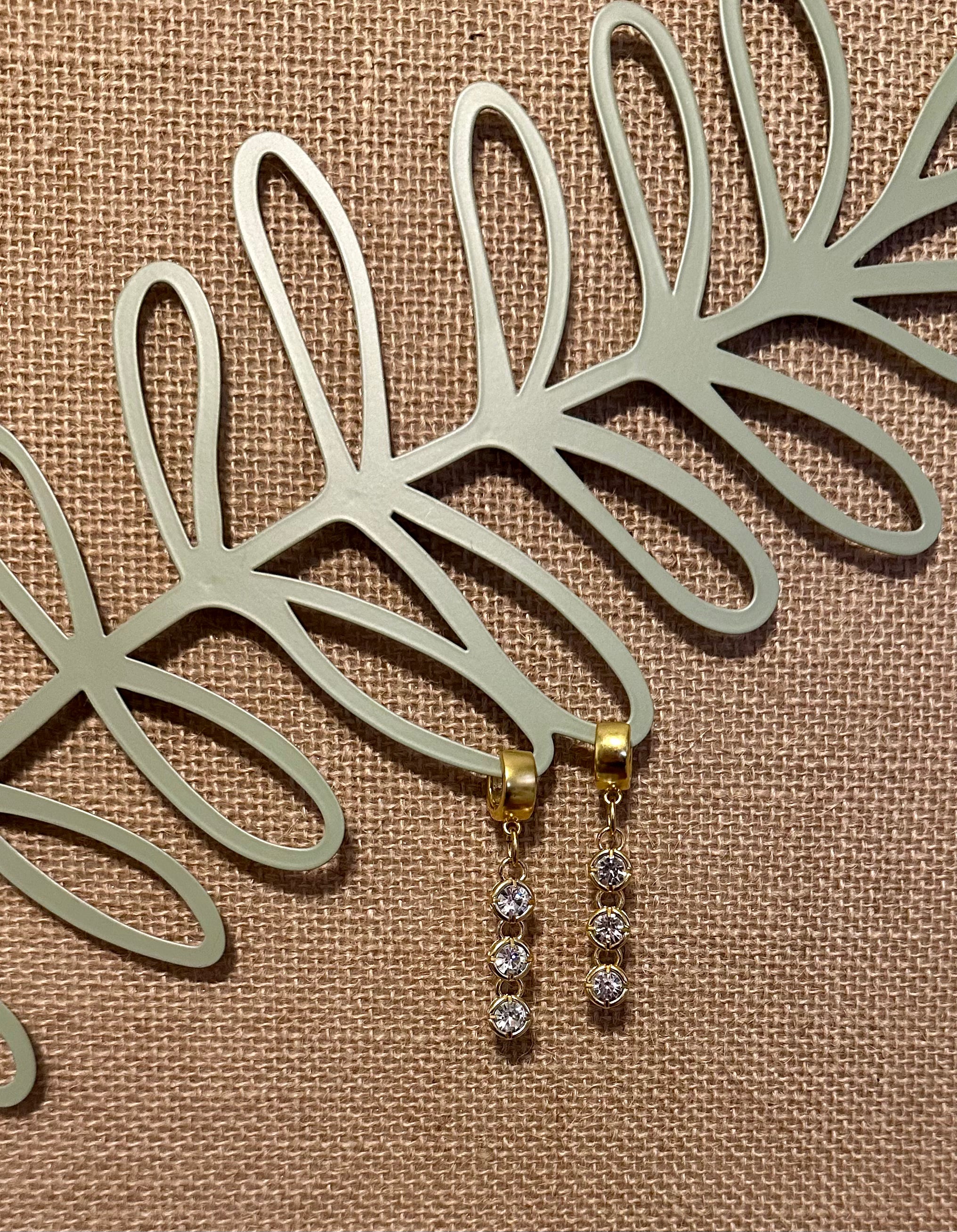 Crystal Cascade Hoop Earrings